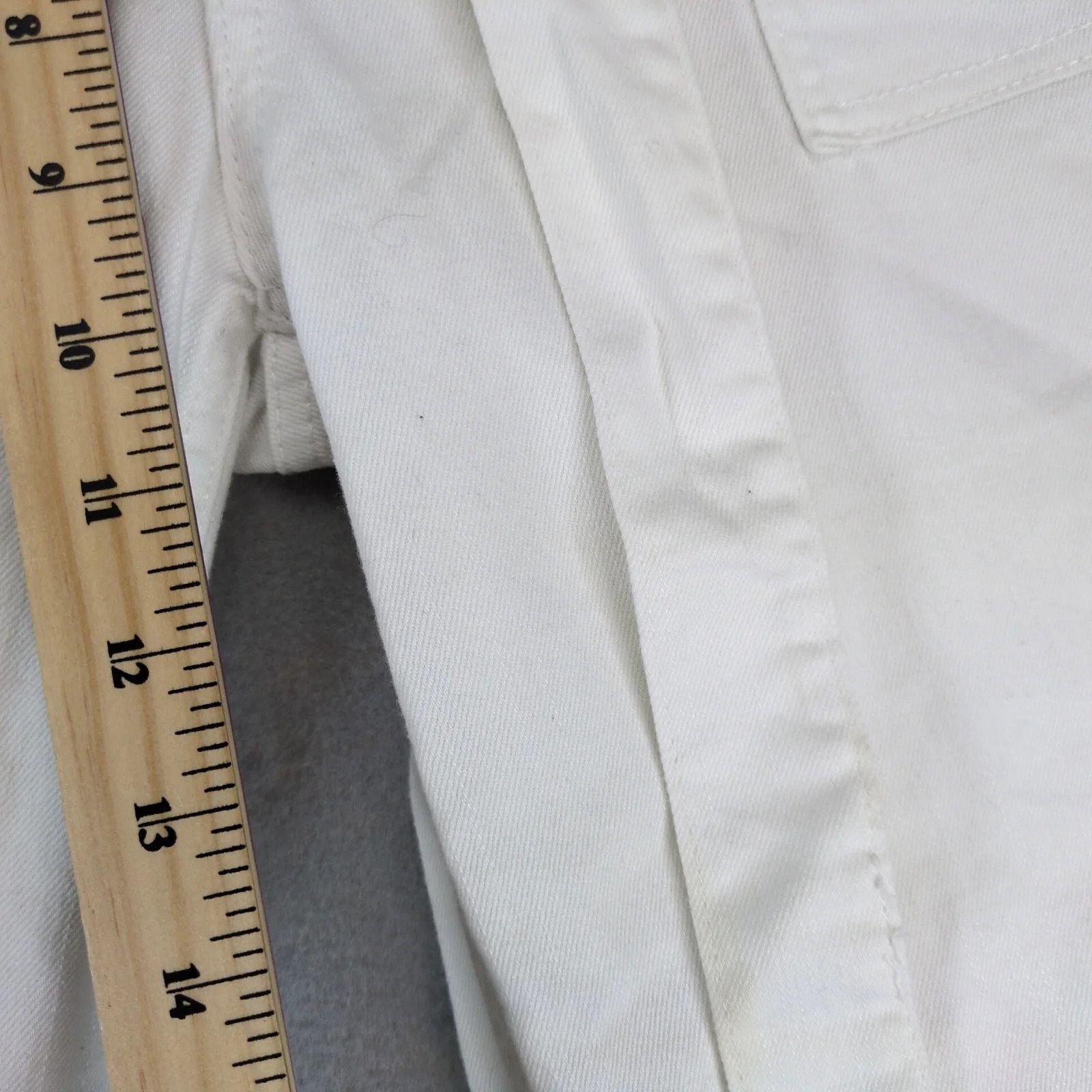 Other EV1 Allie Wide Leg White Jeans Women's 2 Cropped 27x23" Size 26" / US 2 / IT 38 - 4 Thumbnail