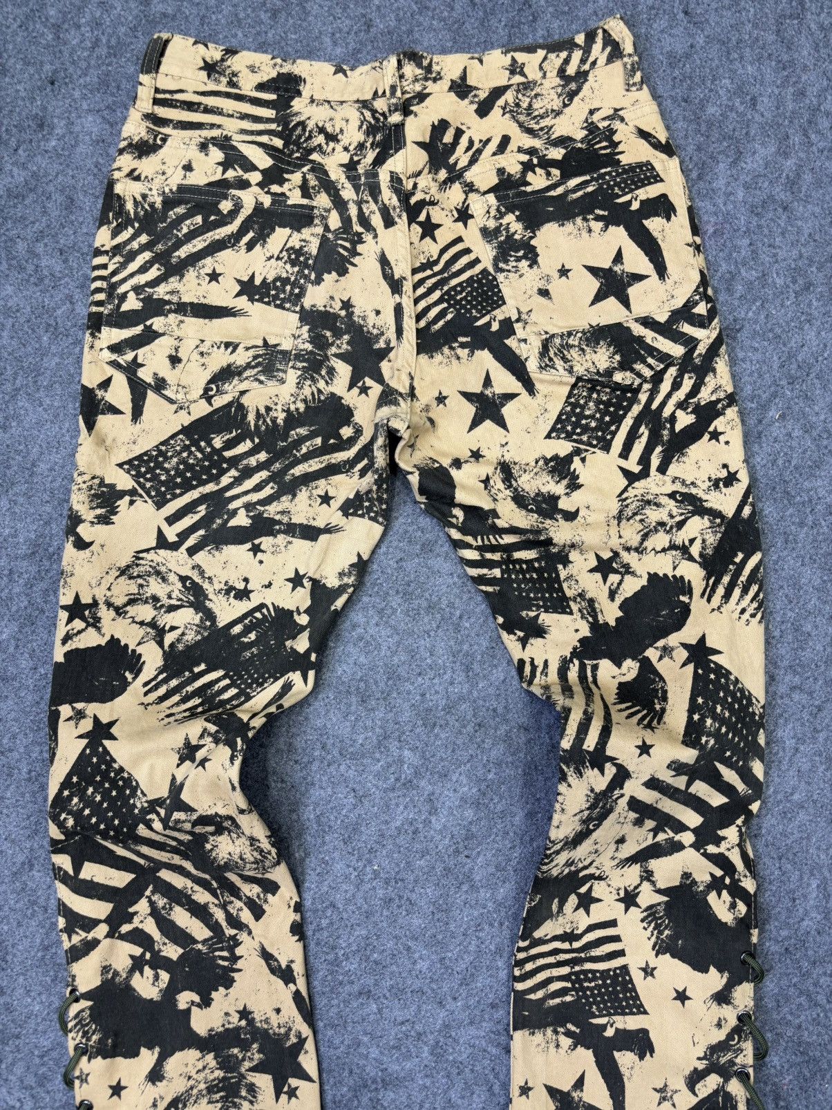 Japanese Brand 💥Lace Up Flare💥Browny Full Print Flare Pant F777 Size US 30 / EU 46 - 7 Thumbnail