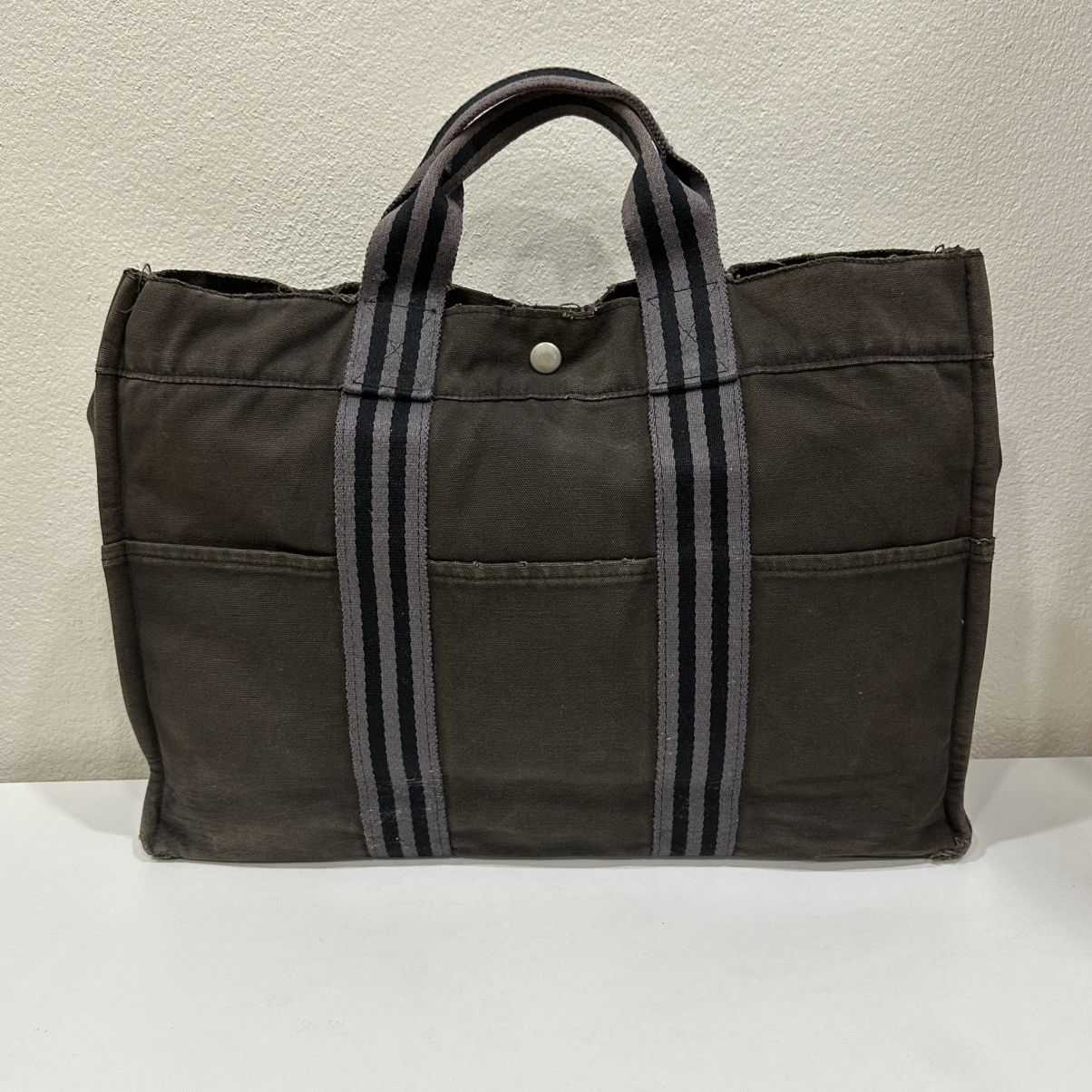 Hermes ‼️LASTDROP‼️ HERMES FOURRE TOUT CANVAS HAND TOTE BAG Size ONE SIZE - 3 Thumbnail