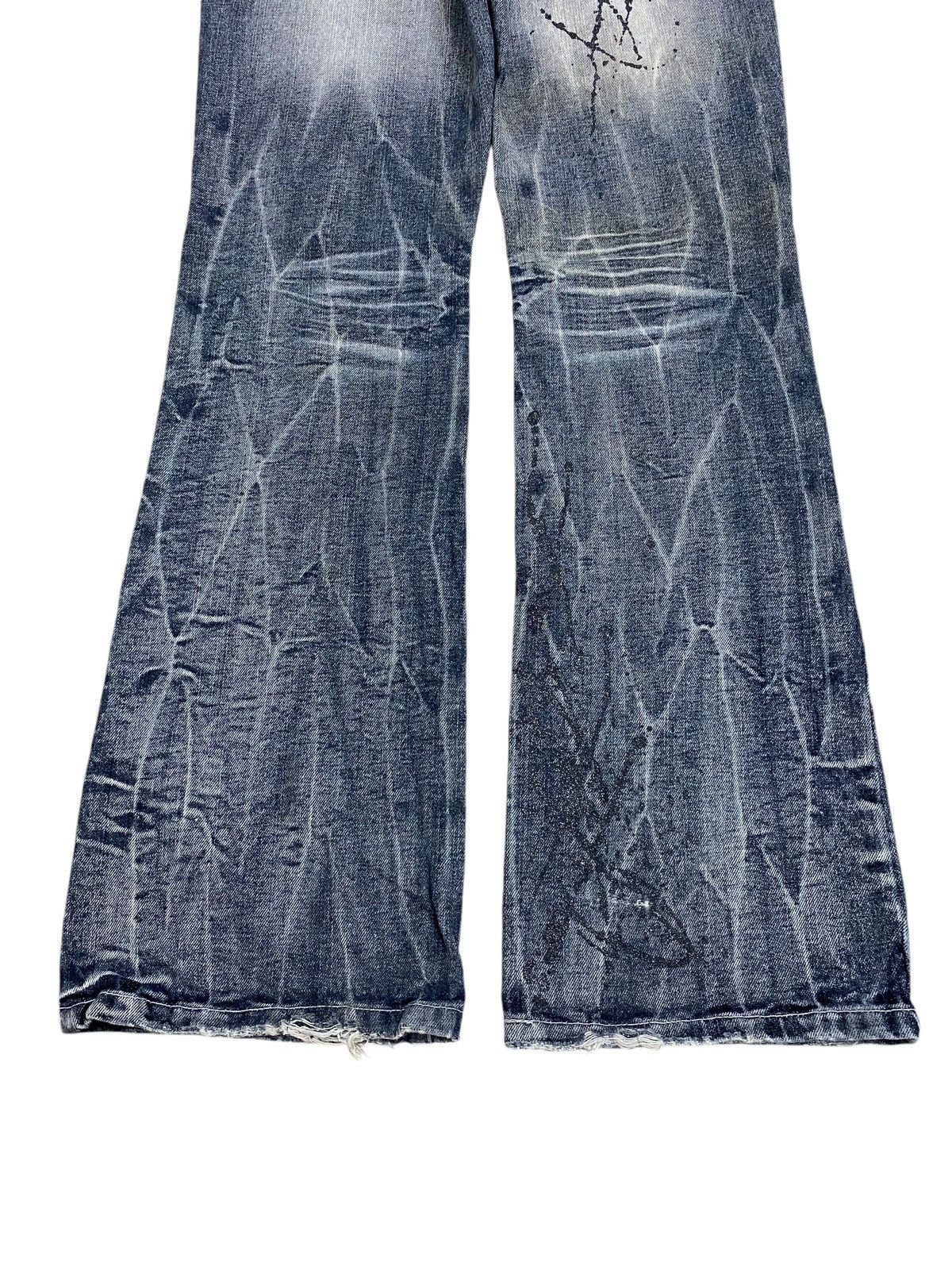 LOWBOX Vintage Lowbox Washed Grey Distressed Gothic L Patch Edgy Size US 31 - 13 Thumbnail