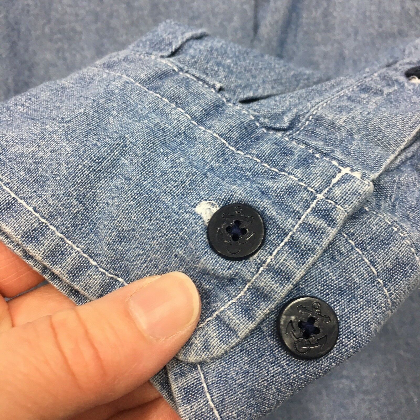 Nautica Vtg Nautica COAST Cup 1983 CHAMBRAY Blue Sailing Yacht Shirt Size US L / EU 52-54 / 3 - 6 Thumbnail