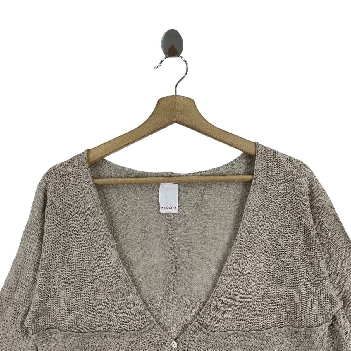 Japanese Brand FANEUIL Japanese Brand Button Up Short Sleeve Grey Cardigan Size US S / EU 44-46 / 1 - 2 Thumbnail
