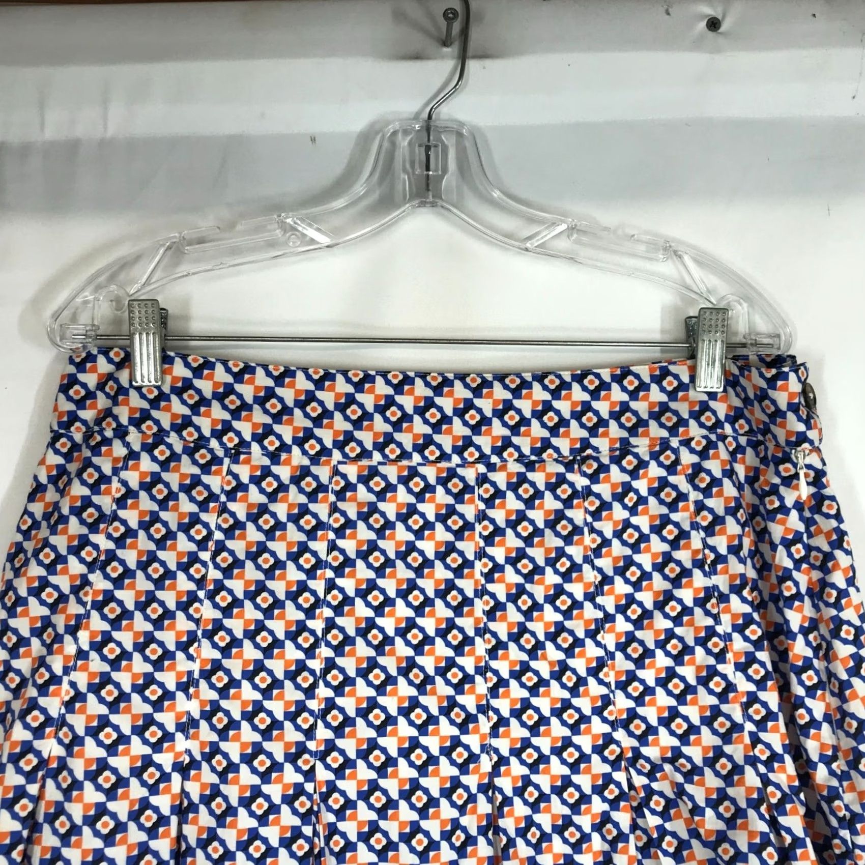 Anthropologie MAEVE ANTHROPOLOGIE WOMEN'S 16 MULTICOLOR LINED PLEATED 100% COTTON SKIRT Size 38" / US 16 / IT 52 - 2 Thumbnail