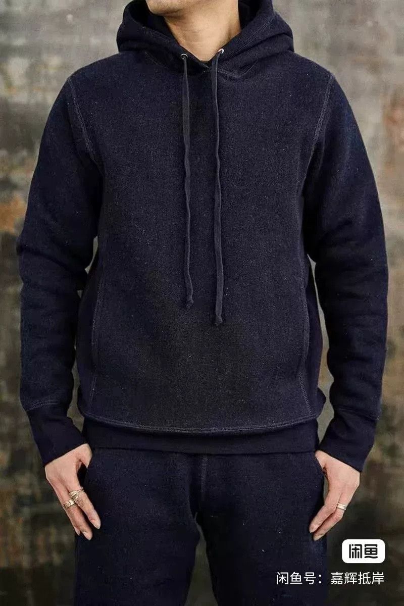 3sixteen Indigo Hooded Sweatshirt in Blue, Men's (Size M) — image 6 of 6