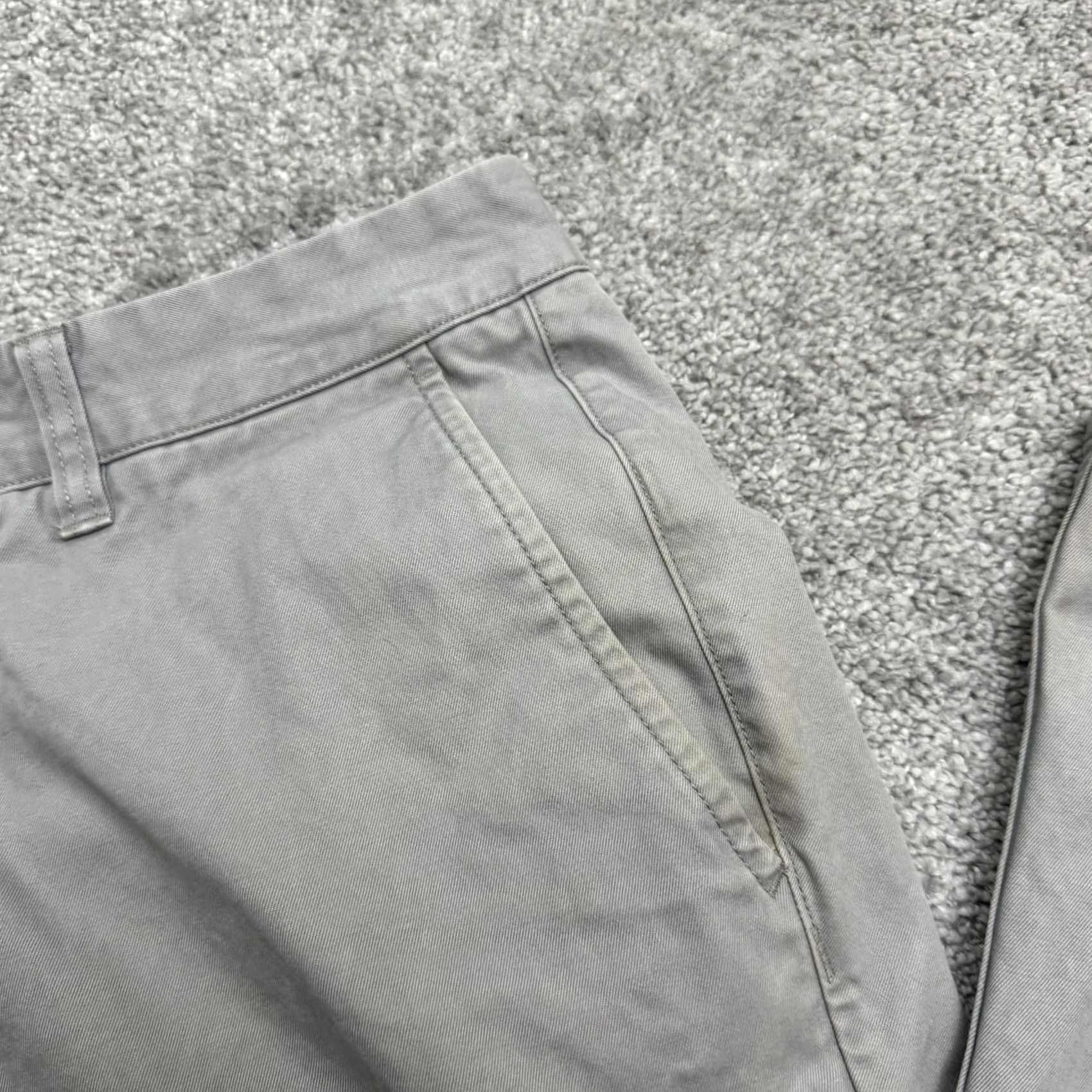 Bonobos Bonobos Chino Pants Straight Leg Mens 34x34 Gray Cotton Flat Front Regular Fit Size US 34 / EU 50 - 7 Thumbnail