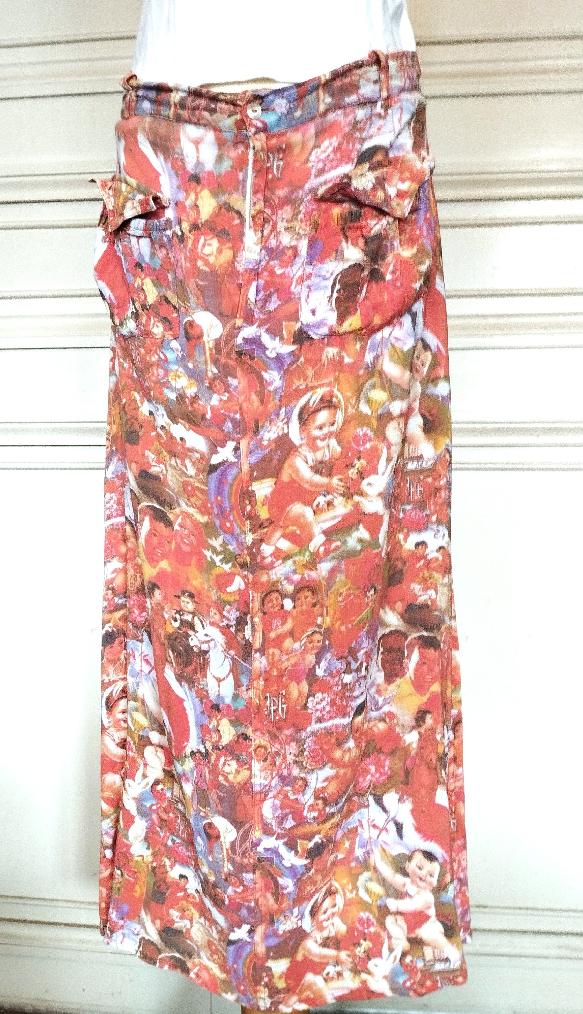 Jean Paul Gaultier Jean Paul Gaultier Jupe Vintage Collector Cherubins T M/L Size 28" / US 6 / IT 42 - 6 Thumbnail