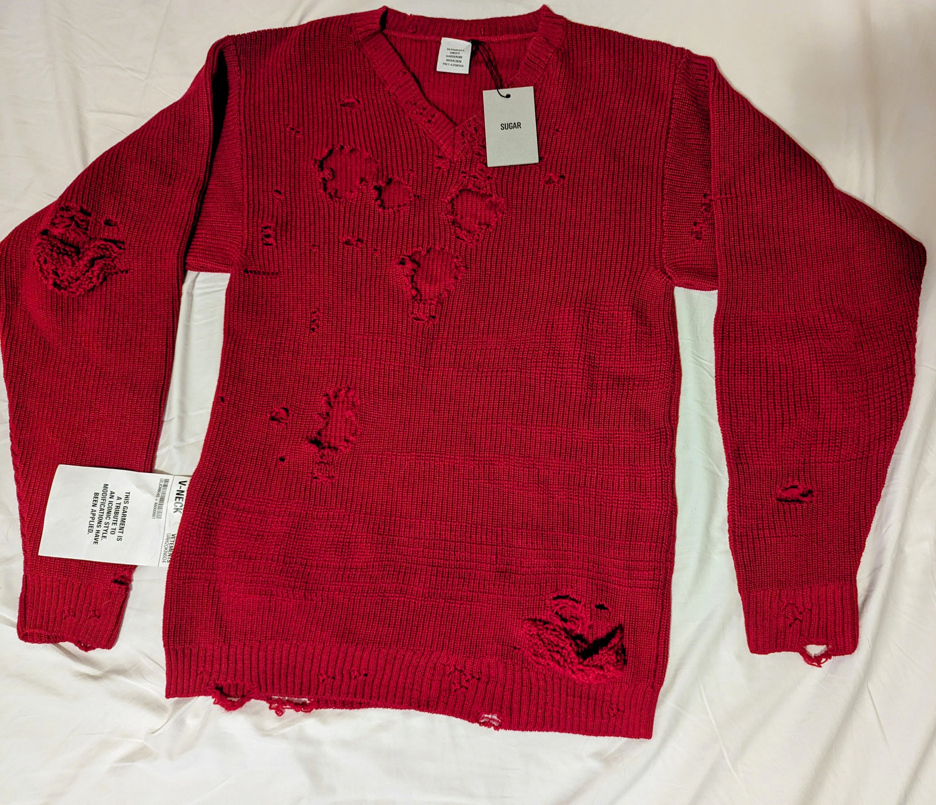 Vetements NEW Vetements Wool+ alpacaDistressed Kurt Cobain Moth eaten Size US M / EU 48-50 / 2 - 4 Thumbnail