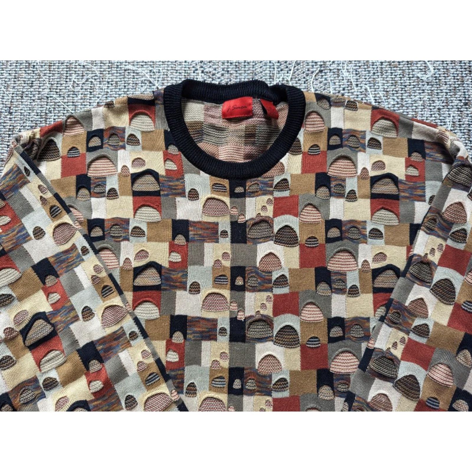 Coogi VINTAGE textured HIP-HOP beehive sweater Nike? Size US L / EU 52-54 / 3 - 2 Thumbnail