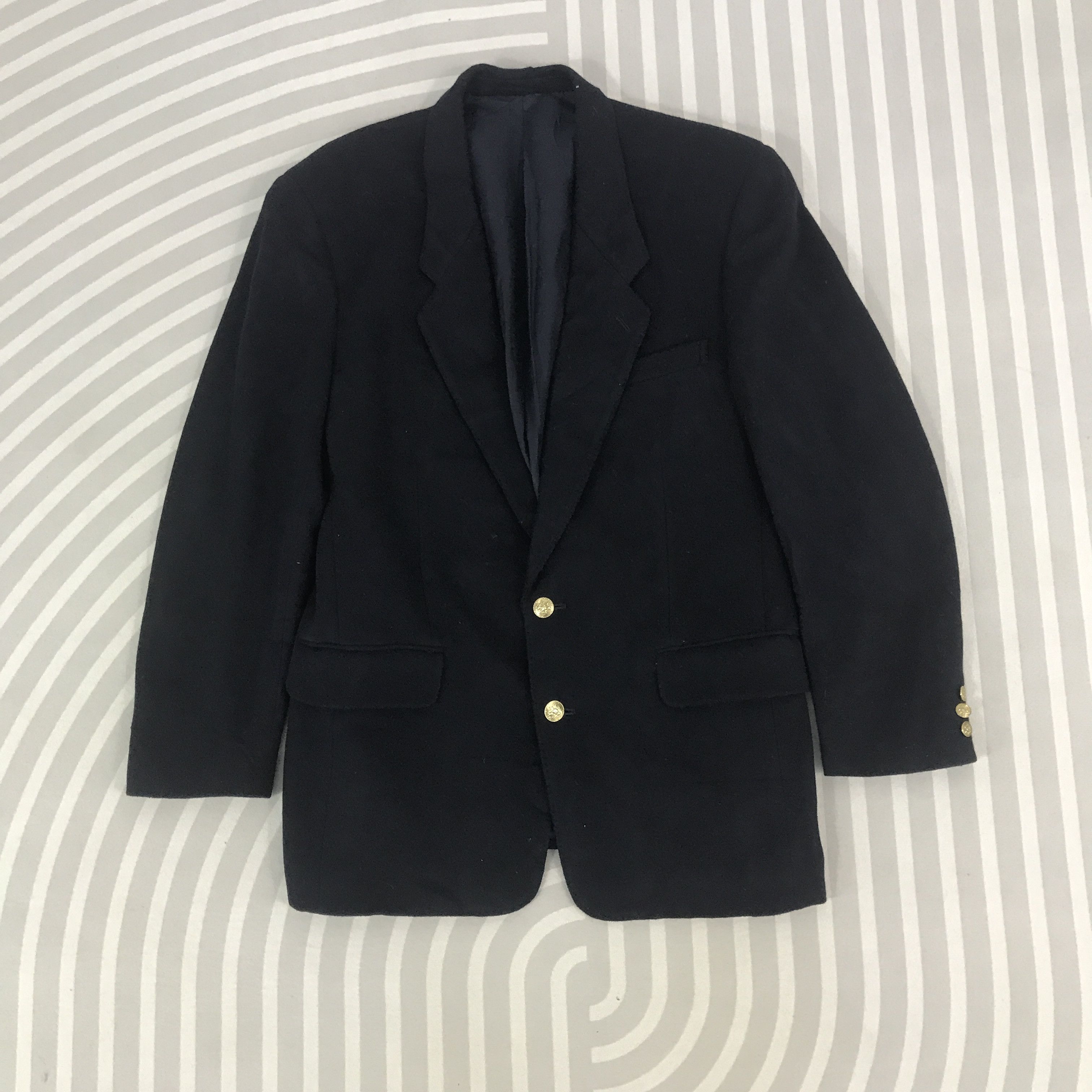 Kenzo × Vintage Vintage Kenzo Wool Blazer gold button Jacket Size US L / EU 52-54 / 3 - 1 Thumbnail