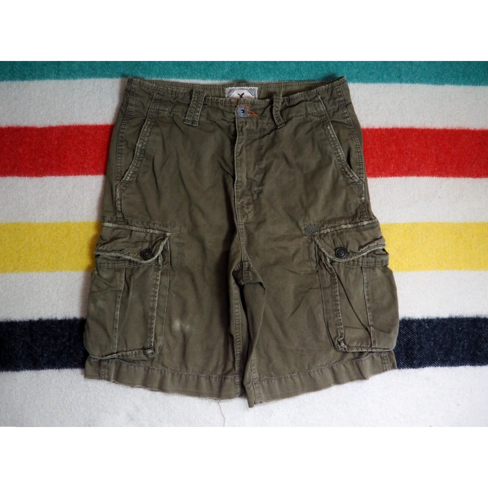 American Eagle Outfitters VTG American Eagle Outfitters AE Khaki Baggy 32W 32" Cargo Shorts Mens Size US 32 / EU 48 - 2 Thumbnail