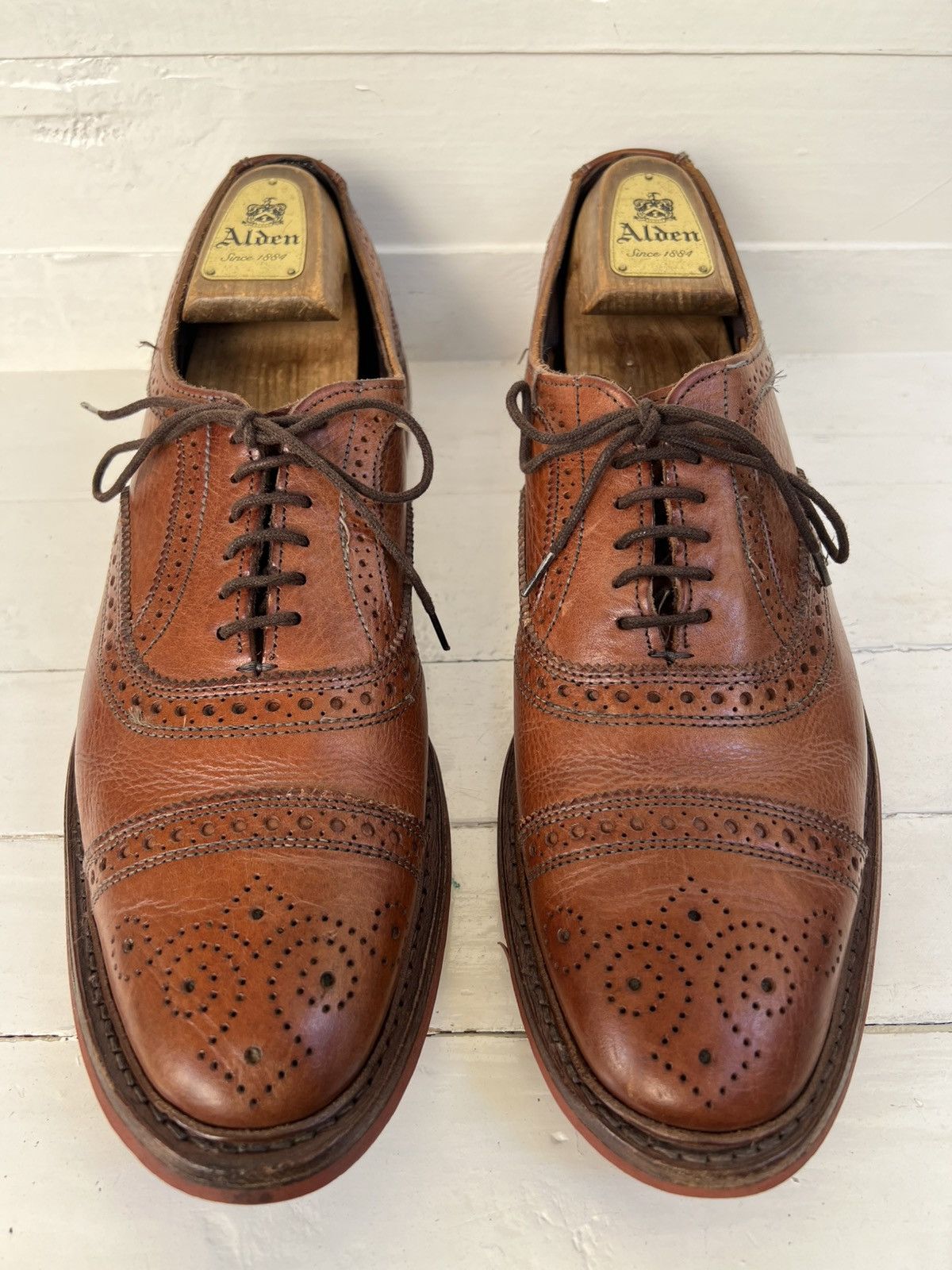 Allen Edmonds Allen Edmonds "STRANDMOK” Cap-Toe Oxfords Tan Dainite Sole Size US 10.5 / EU 43-44 - 2 Thumbnail