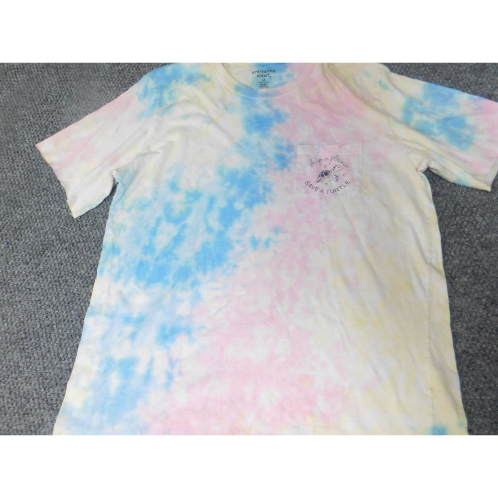 ESPIRIT Southern Spirit Womens Shirt M tie dye turtle Dog Dolman Viscose Crew Neck Short Sleeve Multicolor Blouse casual Basic Regular Modern 90s? Size M / US 6-8 / IT 42-44 - 2 Thumbnail
