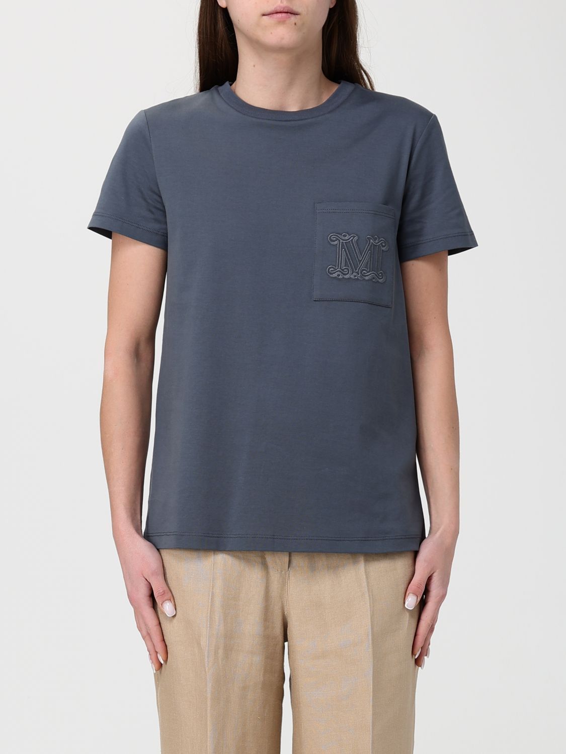 Max Mara Max Mara T-Shirt Woman Grey 1 Size S / US 4 / IT 40 - 1 Thumbnail