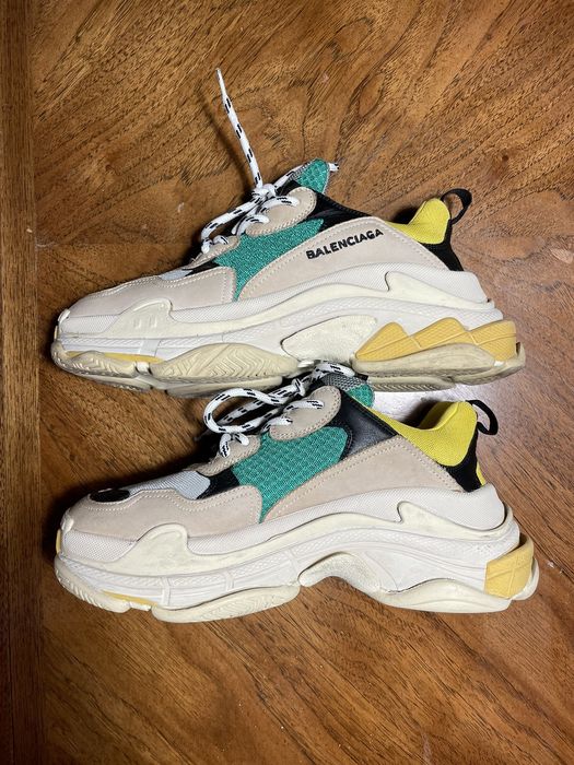 Balenciaga Balenciaga triple S Beige/green/yellow Size 40 | Grailed