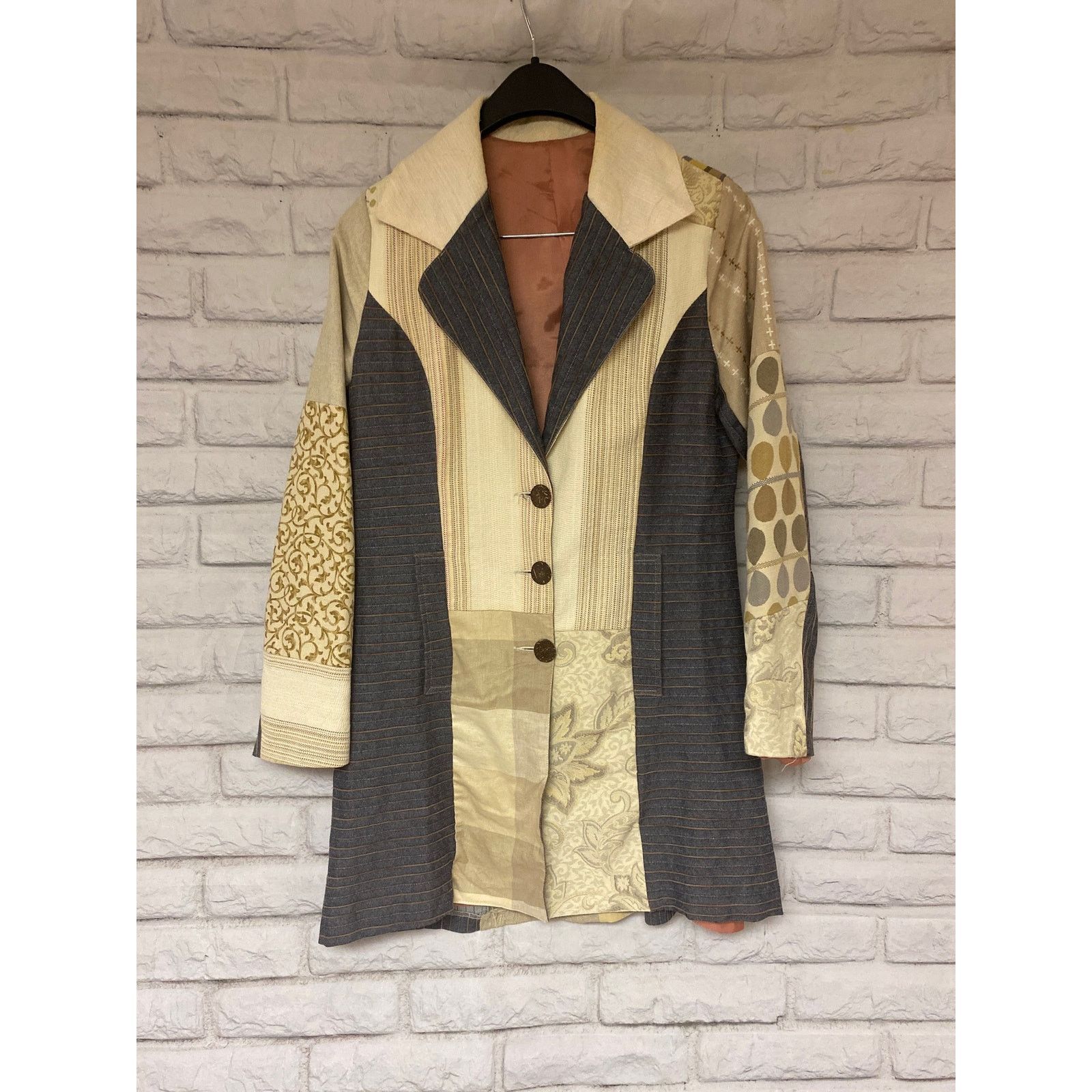 Unknown London Vintage Patchwork Blazer Jacket Small Size S / US 4 / IT 40 - 1 Thumbnail