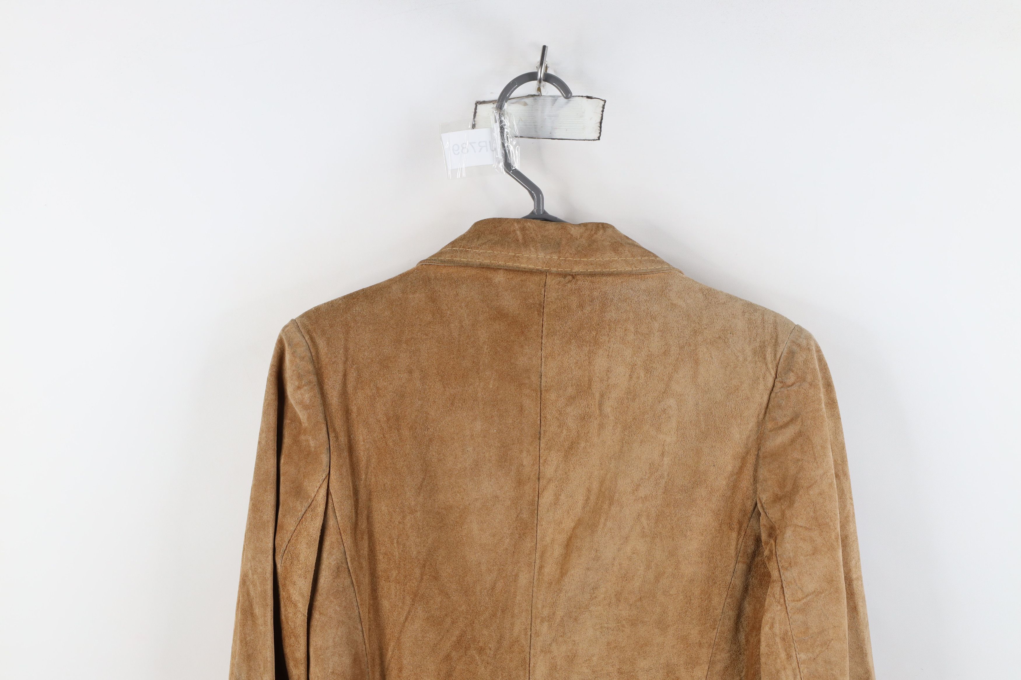 Vintage Vintage 70s 80s Streetwear Suede Leather Blazer Jacket Brown Size L / US 10 / IT 46 - 14 Thumbnail