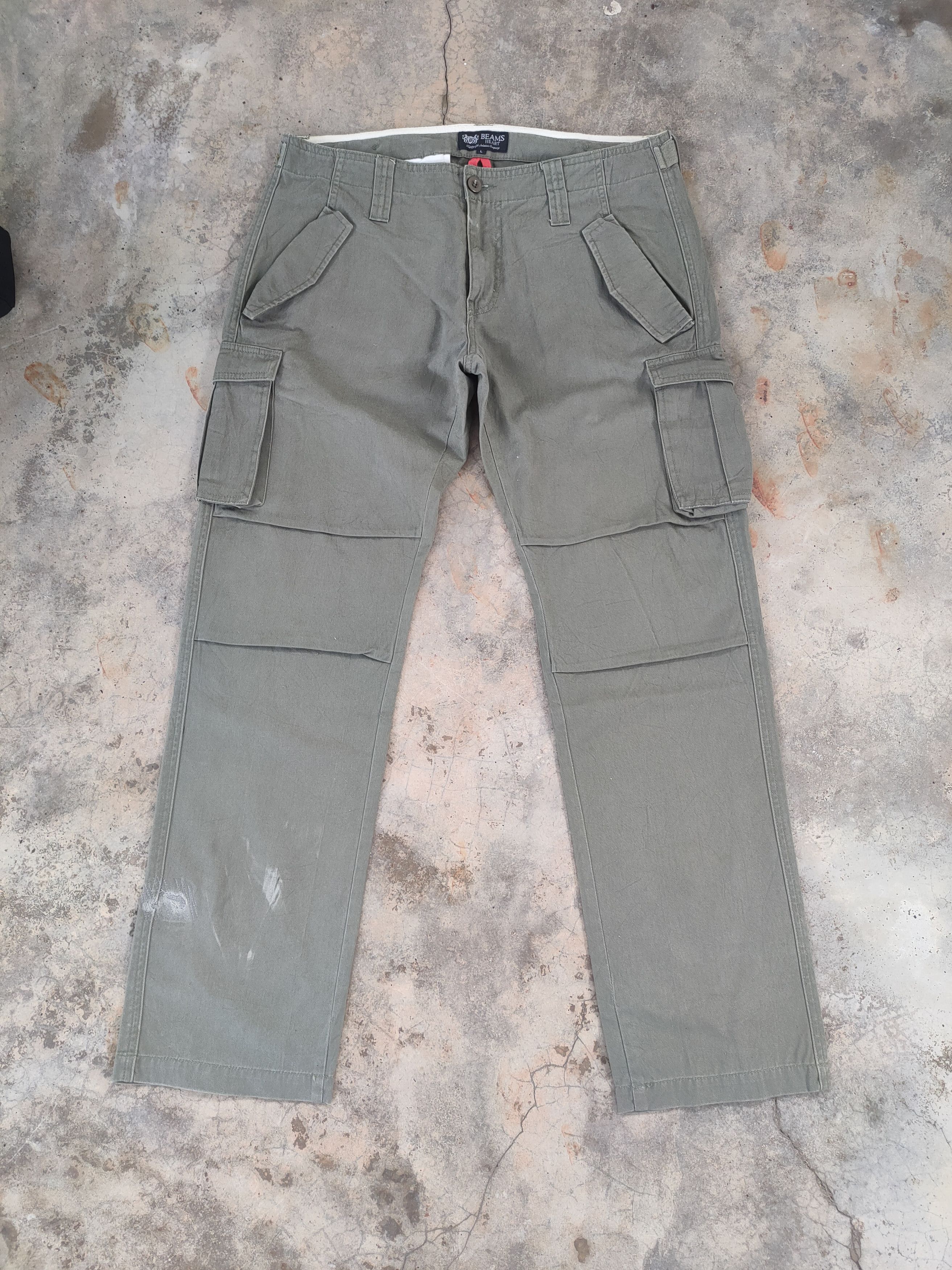 Beams Plus VINTAGE BEAM HEART CARGO PANTS Size US 34 / EU 50 - 1 Thumbnail