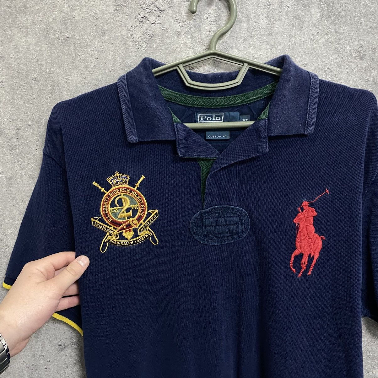 Polo Ralph Lauren Vintage Polo Ralph Lauren Polo T Shirt Big Logo Chief Keef Size US XL / EU 56 / 4 - 7 Thumbnail