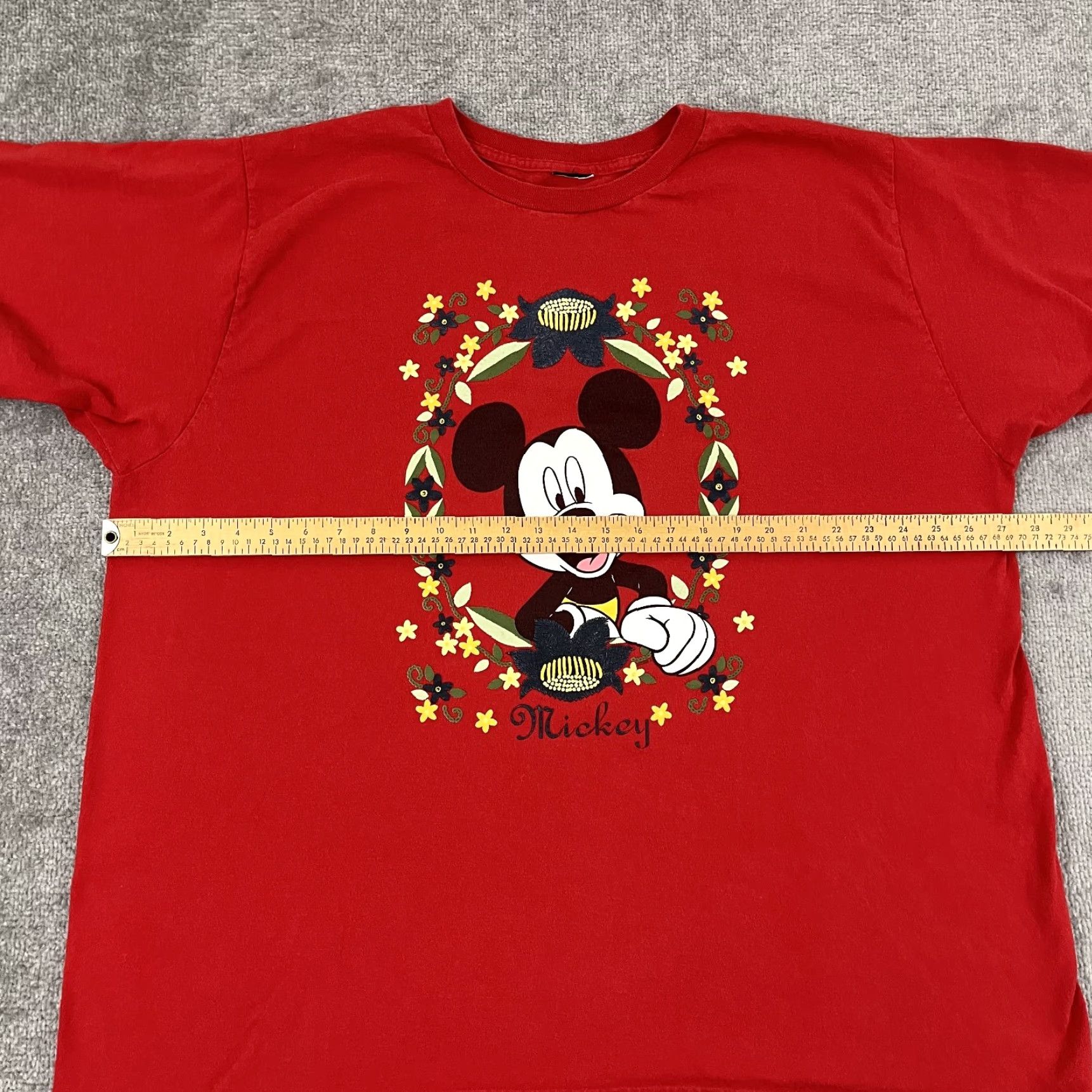 Disney VTG Disney Mickey & Minnie Mouse T-Shirt Adult 2XL Red Double-Sided Graphic Tee Crew Neck Short Sleeve Size US XXL / EU 58 / 5 - 6 Thumbnail