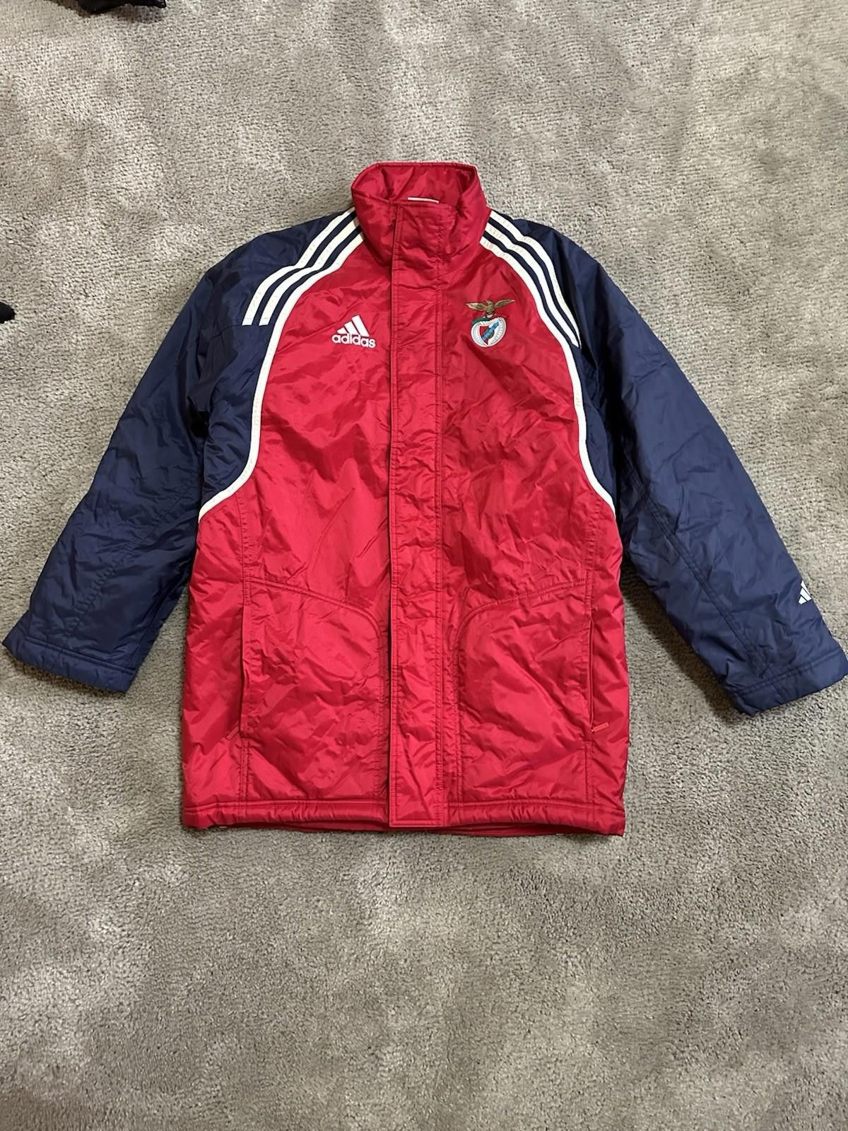 2000-02 Benfica adidas Padded Bench Football Soccer Jacket