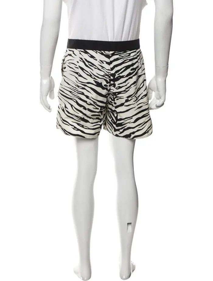 Saint Laurent Paris o1bcso1str0924 Zebra Print Swim Shorts in Black/White Size US 30 / EU 46 - 3 Thumbnail