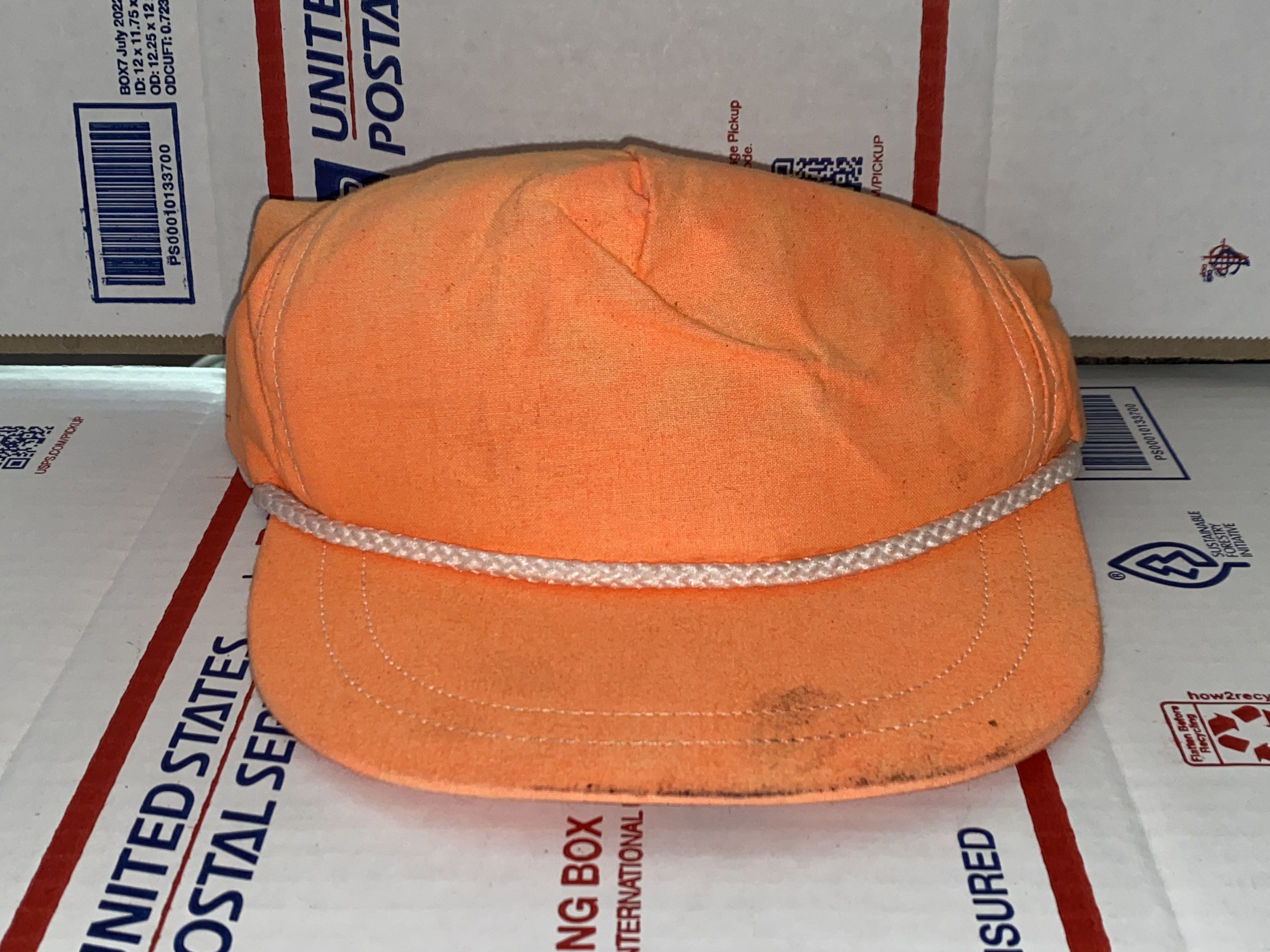 Vintage vintage orange Rope Trucker style Snapback Hat Cap 80s 90s Size ONE SIZE - 1 Thumbnail