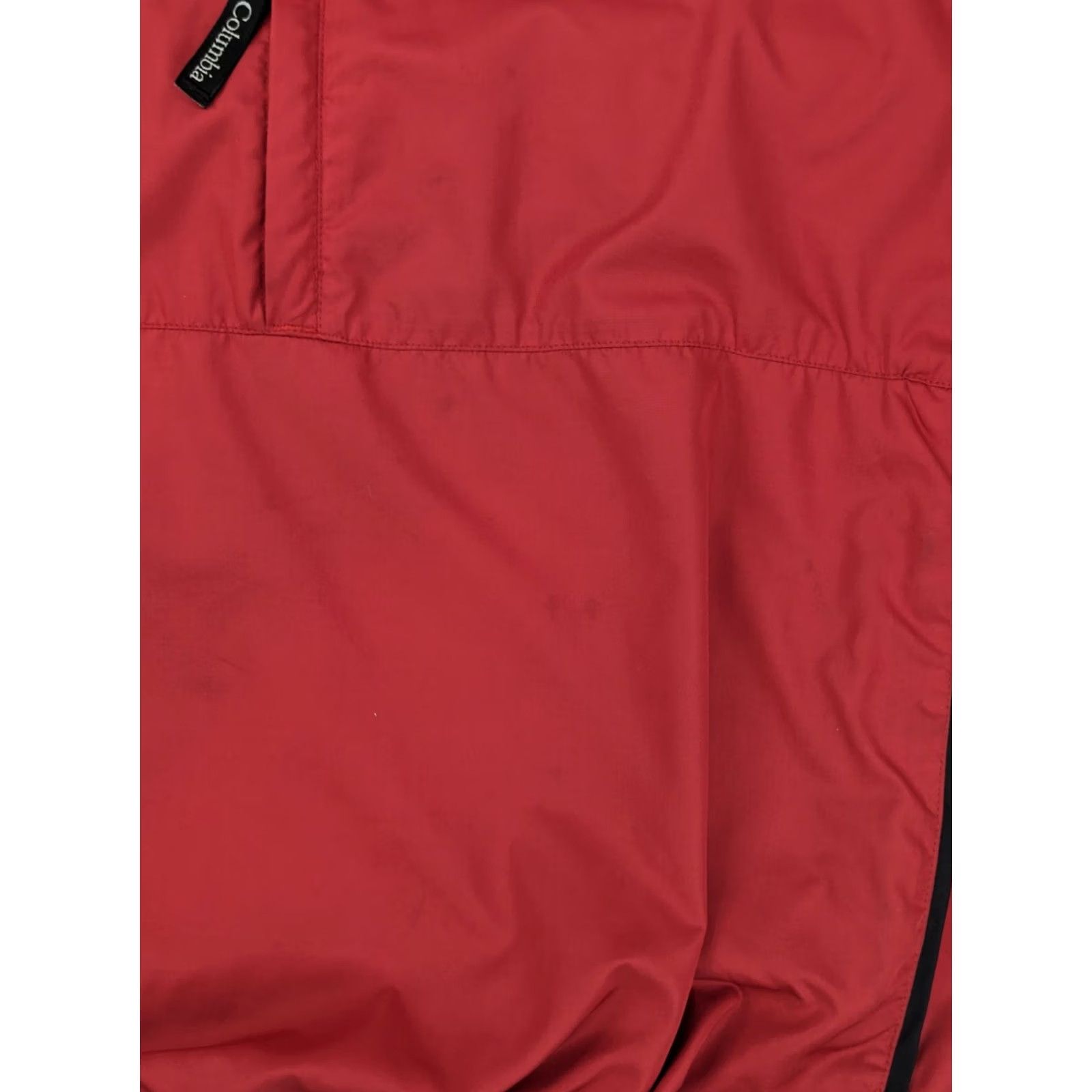 Vintage Columbia Packable Windbreaker Pullover Jacket Men XL Red Black Lightweight Microtex Packable Hooded Stand-Up Collar Size US XL / EU 56 / 4 - 5 Thumbnail
