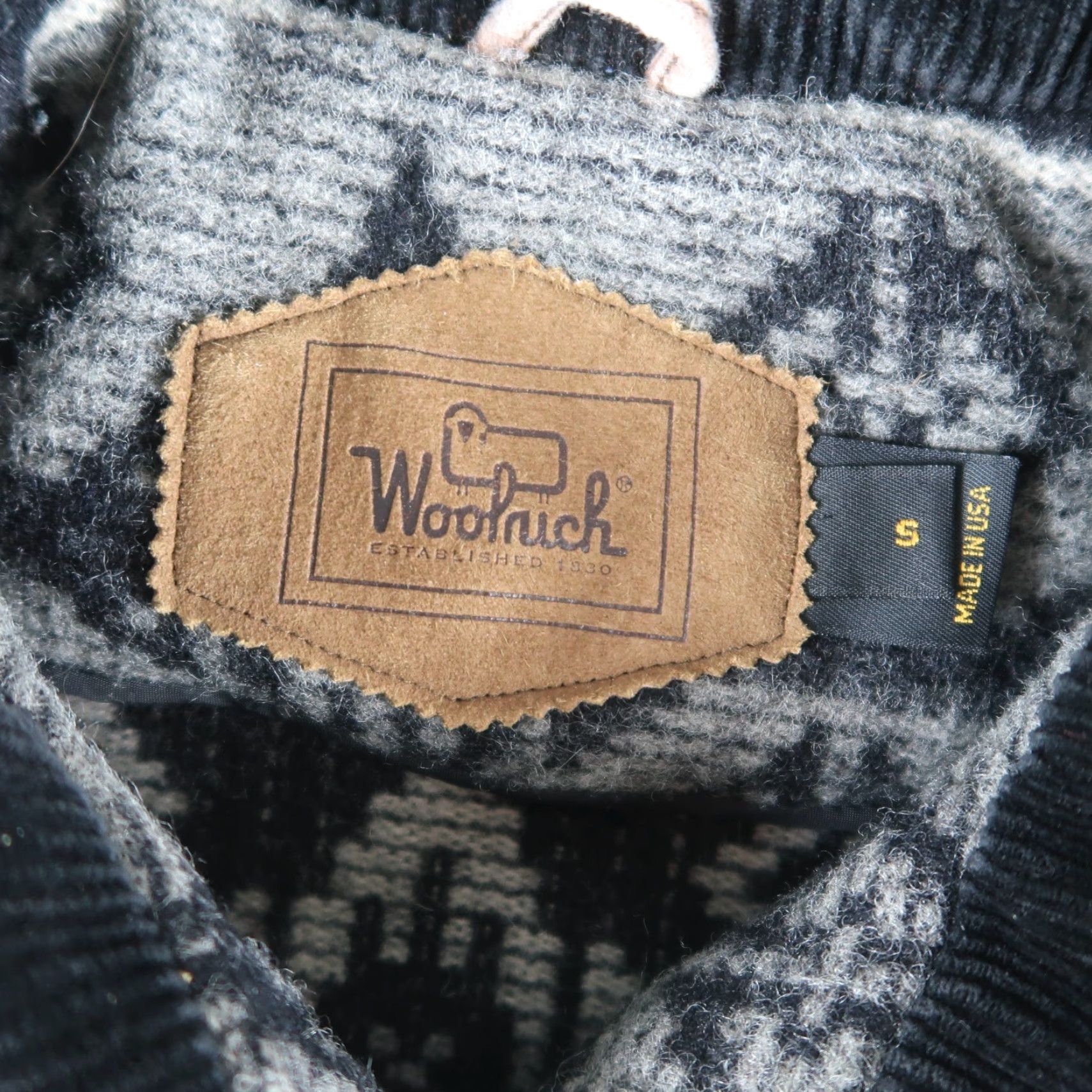 Vintage VINTAGE Woolrich Jacket Wool Aztec Southwestern Grey Men’s S USA Made Jacket Size US S / EU 44-46 / 1 - 6 Thumbnail