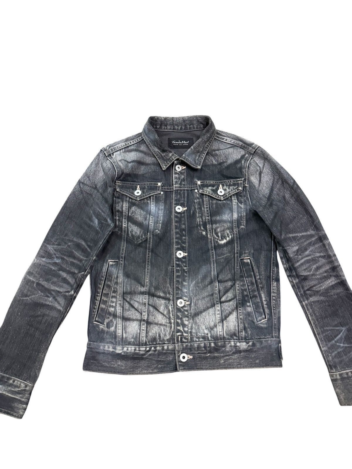 Tornado Mart RARE TORNADO MART DARK SHADOW ZEBRA DENIM JACKET Size US M / EU 48-50 / 2 - 2 Thumbnail