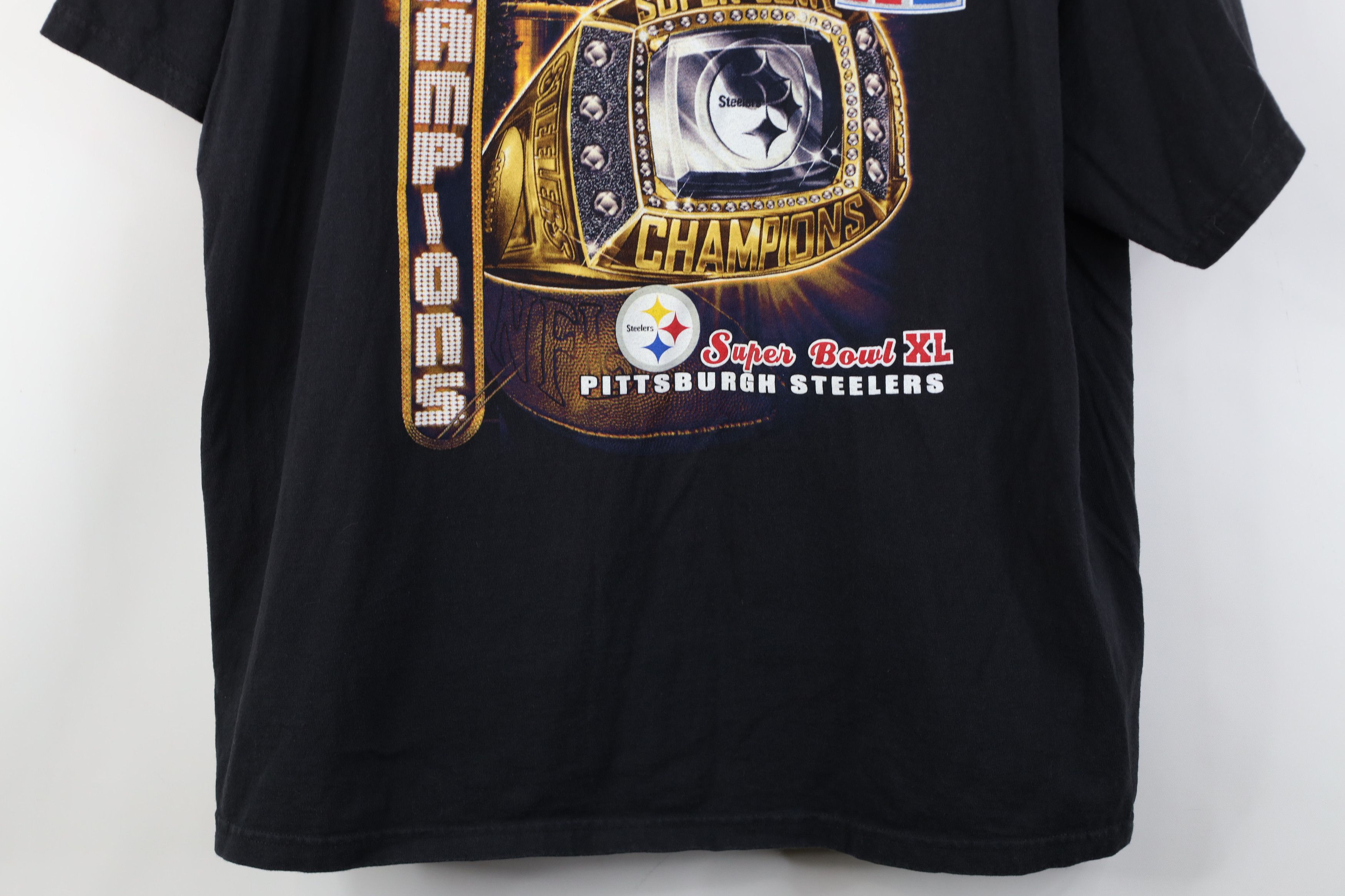 Vintage Vintage Y2K Super Champs Ring Pittsburgh Steelers T-Shirt Size US XL / EU 56 / 4 - 3 Thumbnail