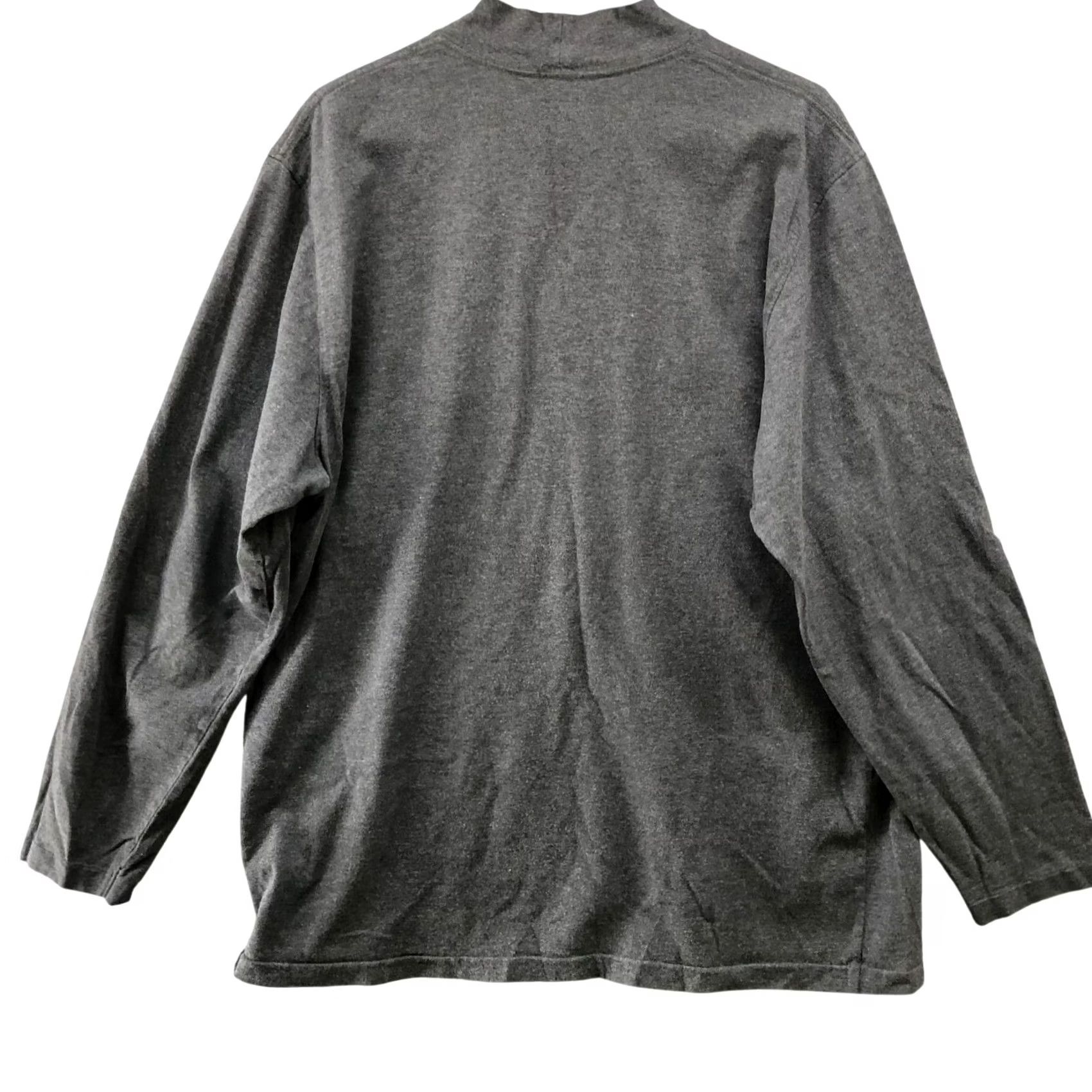 Brooks Brothers Brooks Brothers Mock Neck T Shirt Mens XL Gray Cotton Long Sleeve Size US XL / EU 56 / 4 - 2 Thumbnail