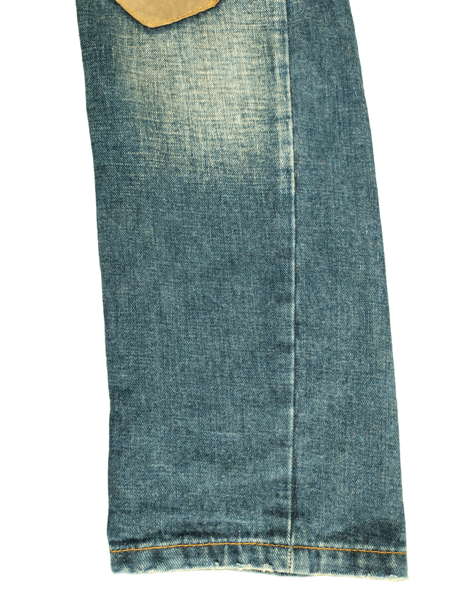 Dsquared2 Dsquared2 Leather Craft Patchwork Denim Jeans Size US 33 - 6 Thumbnail