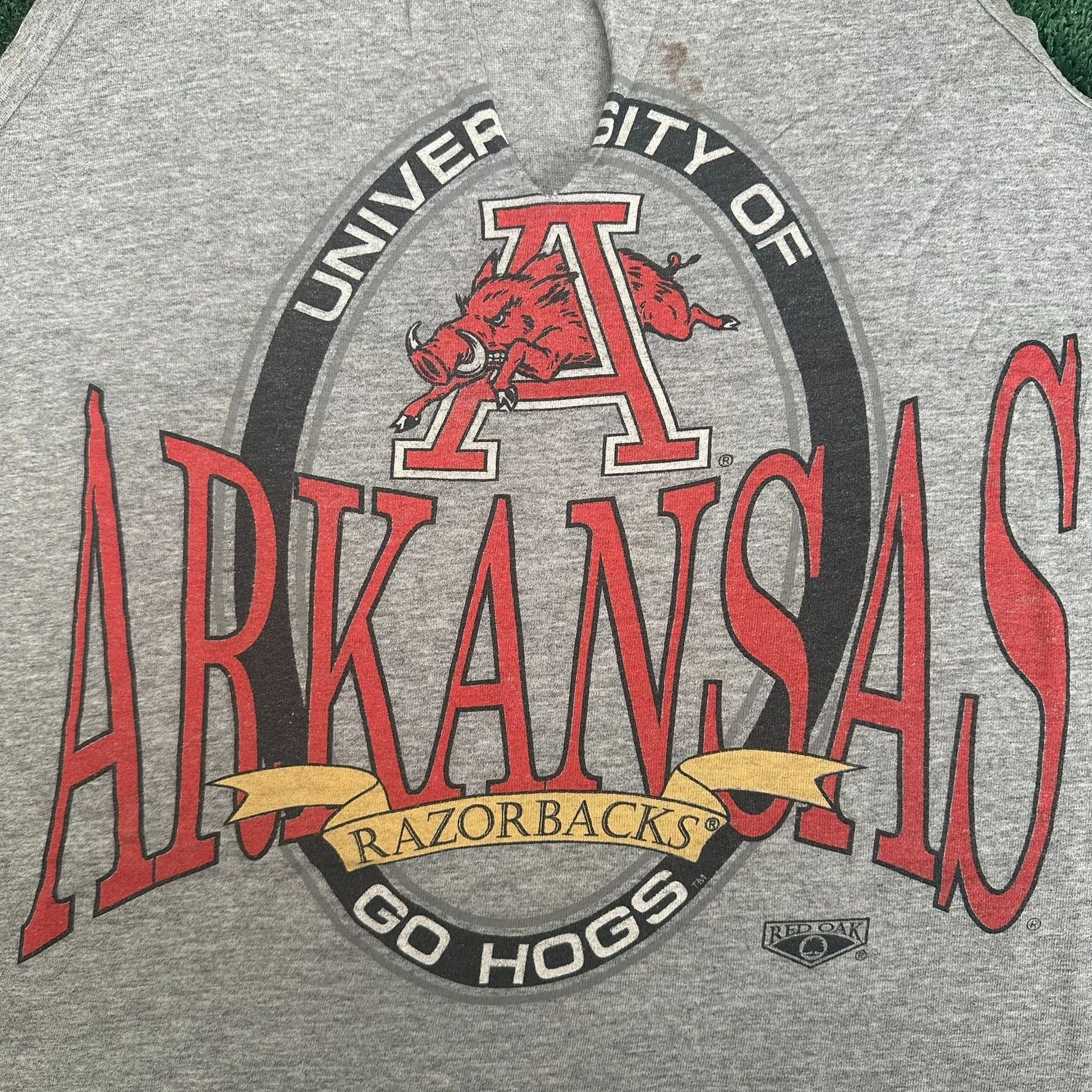 NCAA Vintage 90s Arkansas Razorbacks Tank Top Single Stitch Thras Size US M / EU 48-50 / 2 - 2 Thumbnail
