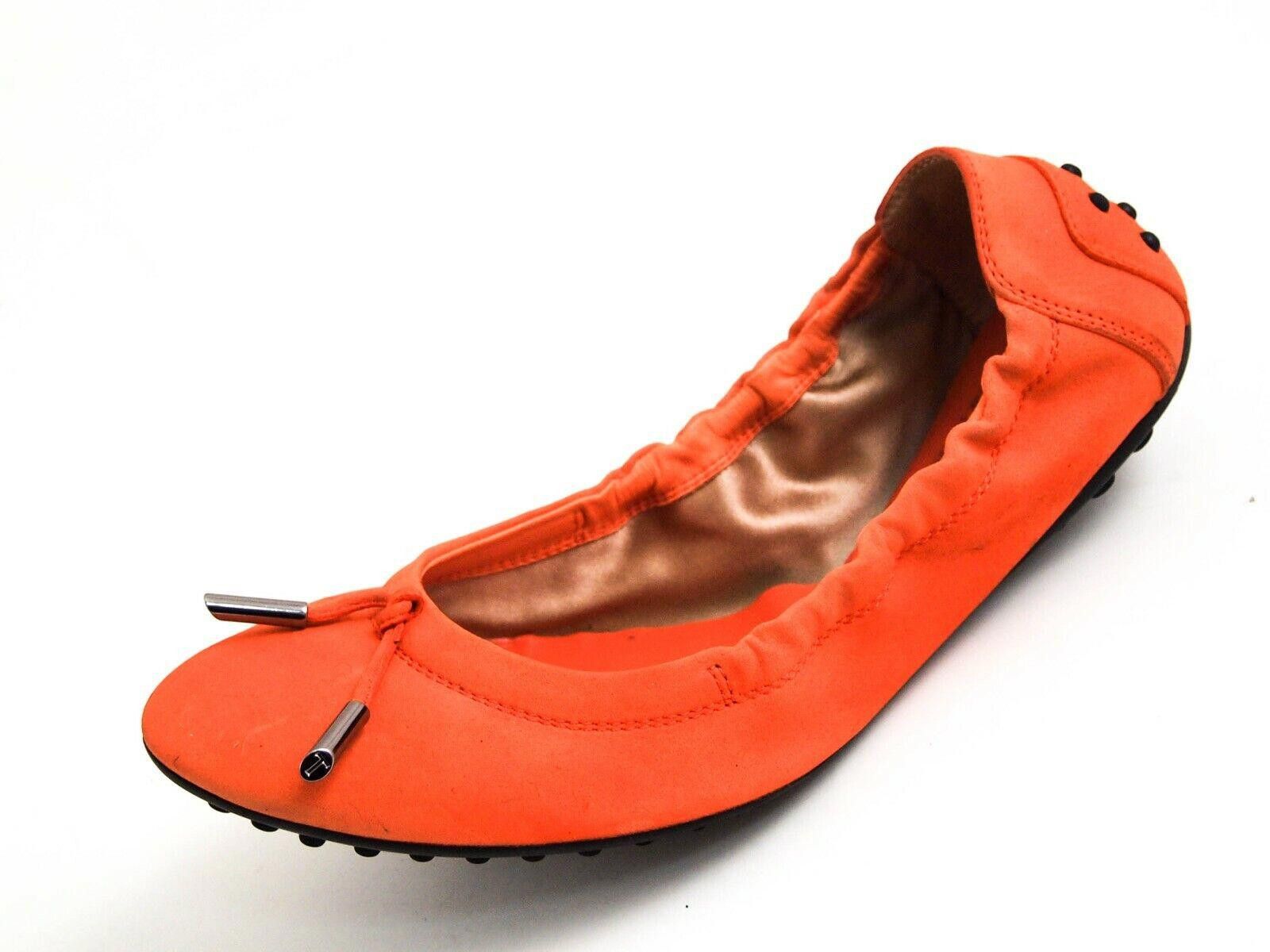 Tod's Tod's Ballet Flats Orange Suede Womens EU 36.5 US 6.5 Size US 6.5 / IT 36.5 - 1 Thumbnail