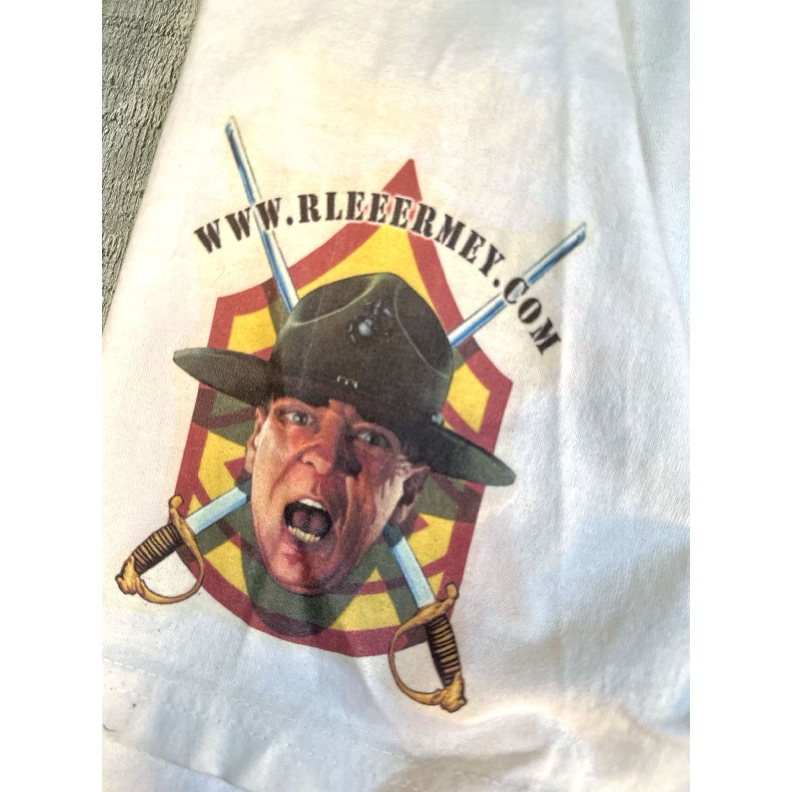 Hanes VINTAGE Remember 9/11 T Shirt Hanes Heavyweight 2XL R Lee Ermey Signed USA Military Mens White Shirt Size US XXL / EU 58 / 5 - 3 Thumbnail