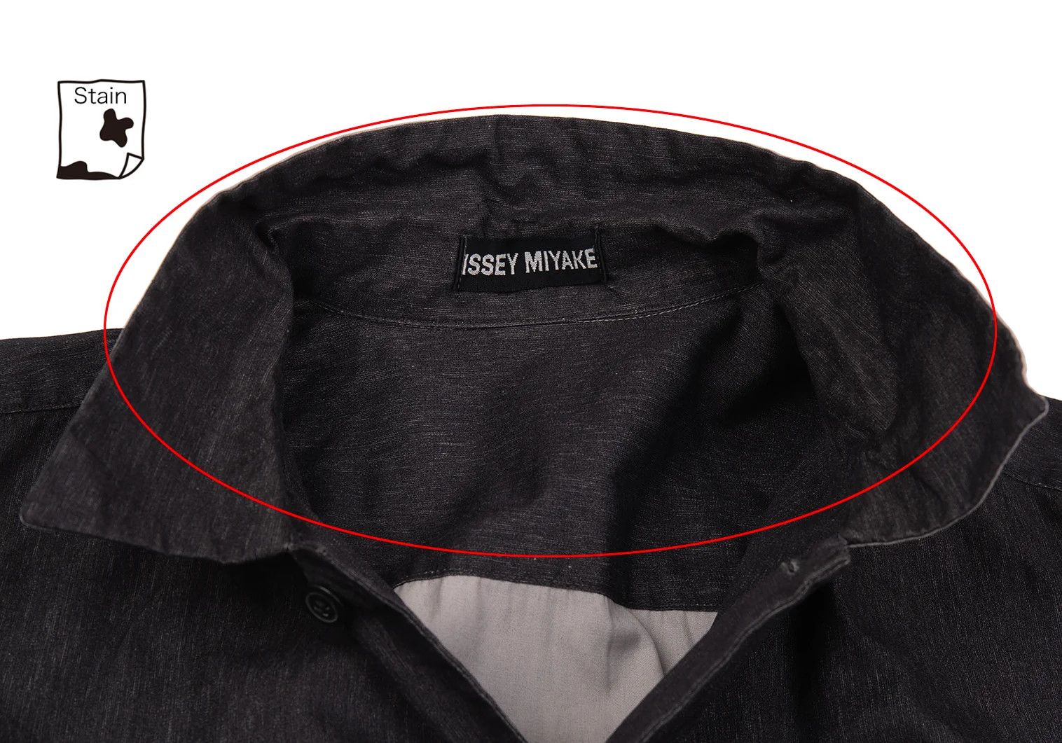 Issey Miyake Cotton Denim Shirt in Charcoal, Size M Size US M / EU 48-50 / 2 - 4 Thumbnail