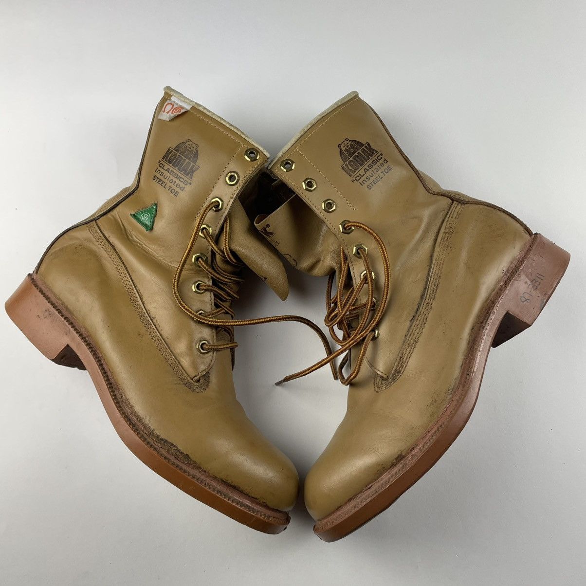 Other VTG 90’s Greb Kodiak Mens 8 Steel Toe Work Boots Leather Tan Size US 8 / EU 41 - 2 Thumbnail