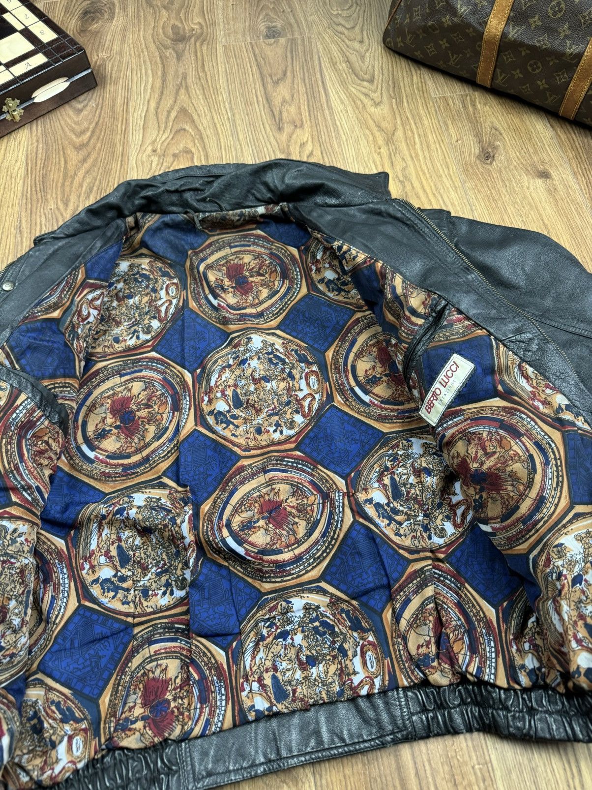 Vintage Vintage leather jacket 90s original retro casual item Size US L / EU 52-54 / 3 - 3 Thumbnail
