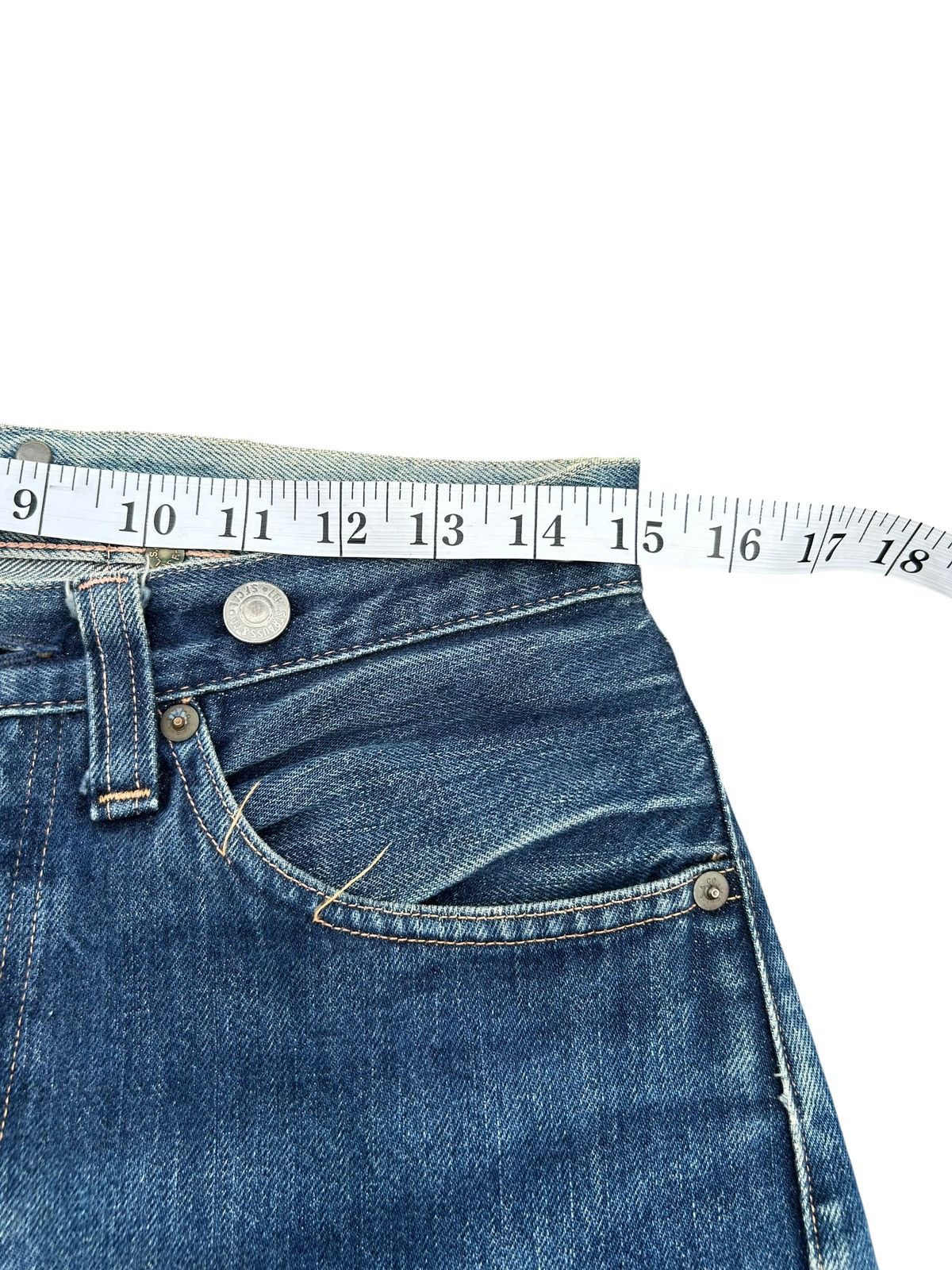 Kapital Vintage Levis Big E Selvedge Buckle Back Thrashed Denim Jean Size US 30 / EU 46 - 18 Thumbnail