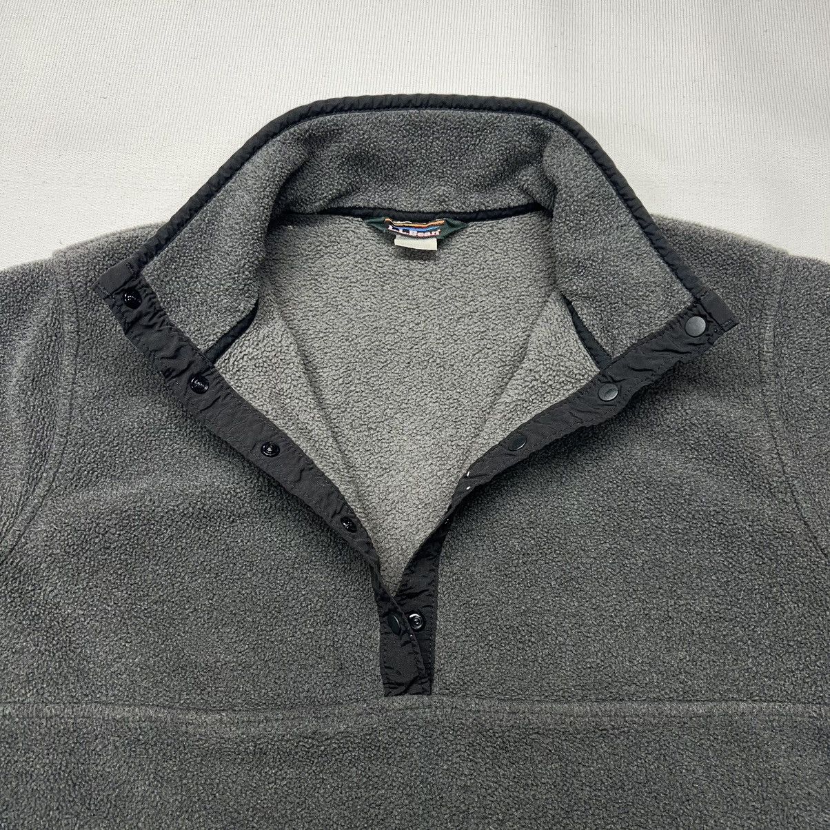 L.L. Bean × Vintage VTG LL Bean Sweater Grey Fleece Pullover Polartec Snap Retro Size S / US 4 / IT 40 - 11 Thumbnail