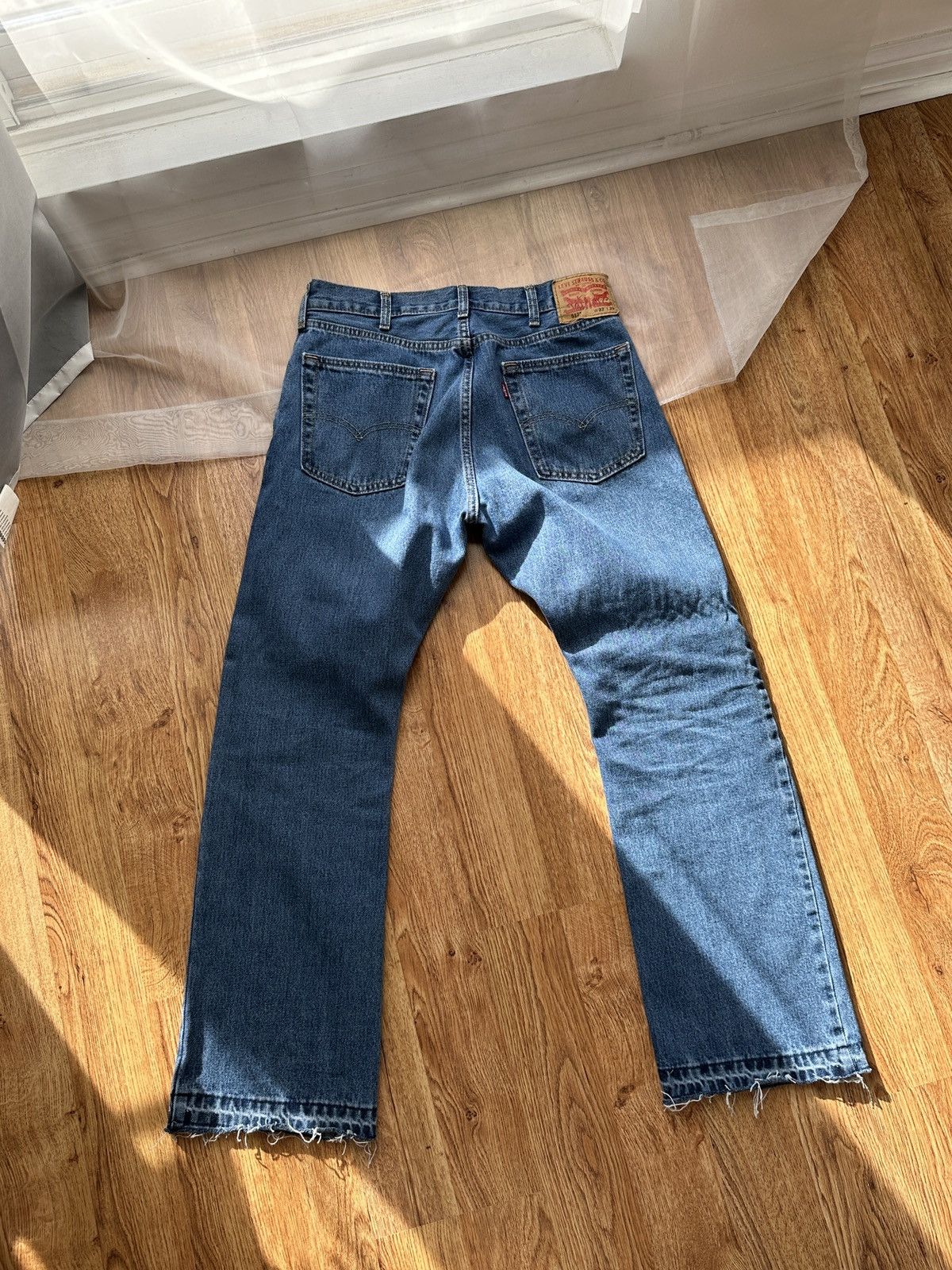 Levi's × Levi's Vintage Clothing × Vintage Levi’s 512 Bootcut Flare Blue Jeans Released Hem Denim 32x30 Size US 32 / EU 48 - 6 Thumbnail