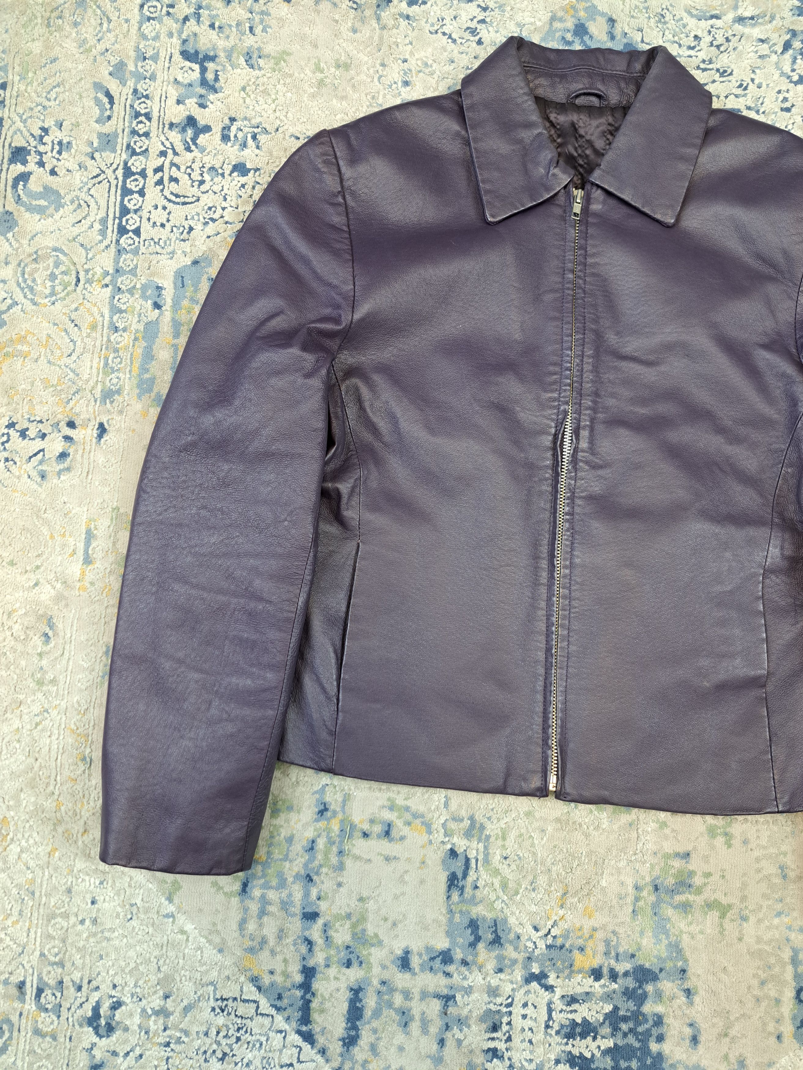 Genuine Leather Leather Jacket Like U-Boat Avant Garde Archive Cropped Size L / US 10 / IT 46 - 4 Thumbnail