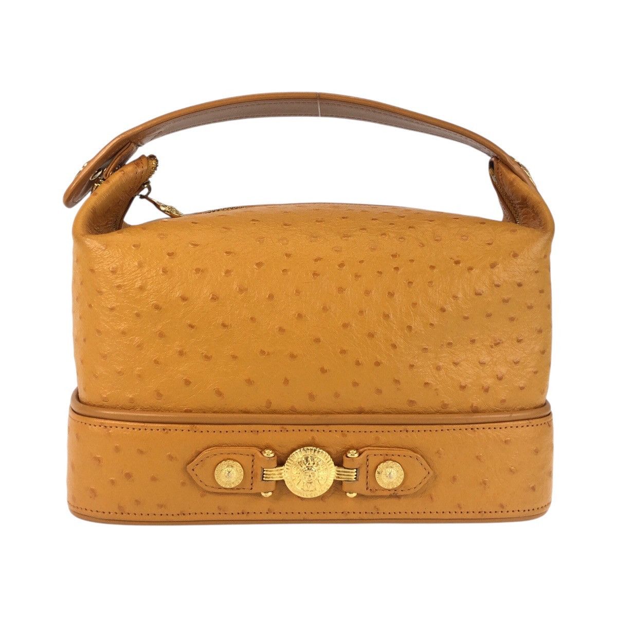 Versace Versace Versace Leather Sunburst Handbag Leather Vanity Bag 502076 DUTY FREE for USA Size ONE SIZE - 1 Thumbnail