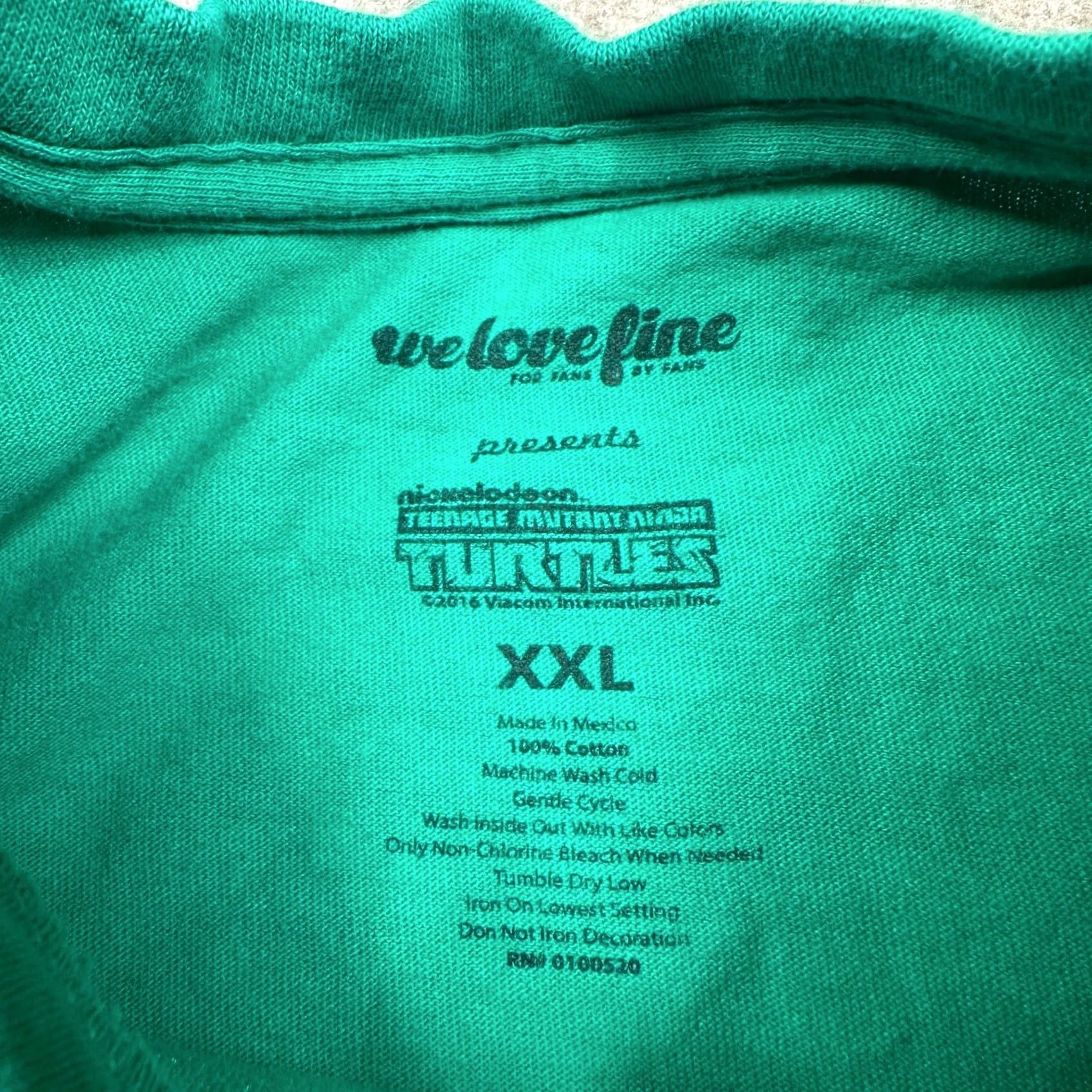 Vintage WeLoveFine Teenage Mutant Ninja Turtles T Shirt Mens 2XL XXL Green TMNT Adults Size US XXL / EU 58 / 5 - 2 Thumbnail