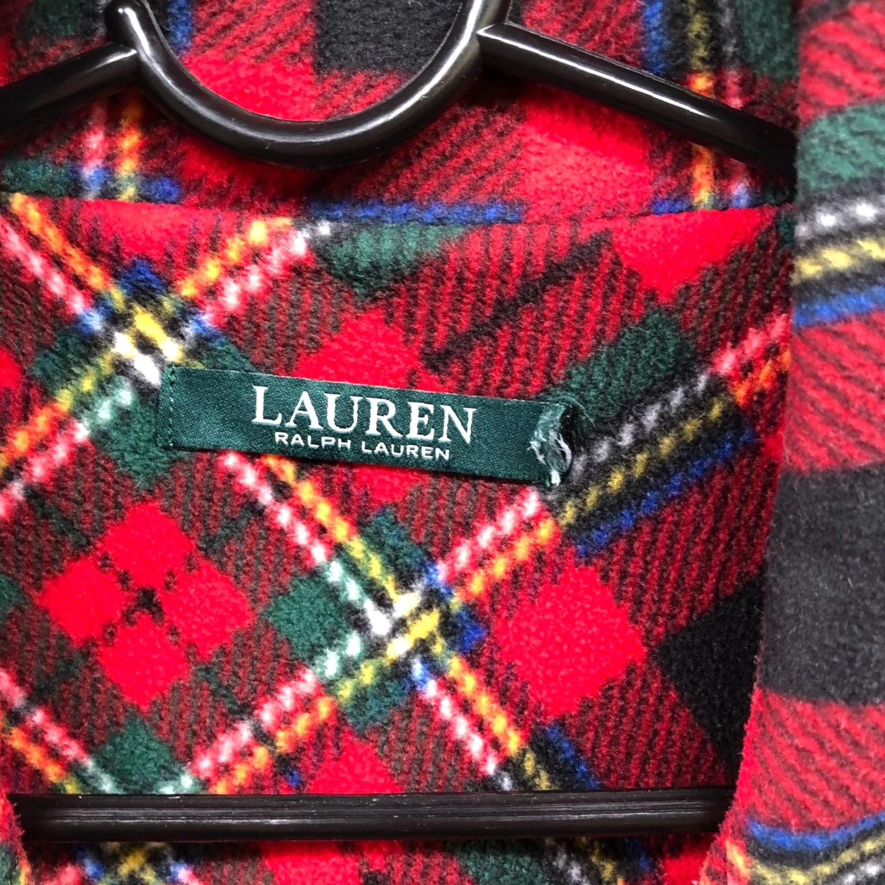 Ralph Lauren Lauren Ralph Lauren Fleece Pajama Shirt Womens L Red Scotch Plaid Crest Pocket Shirt Size L / US 10 / IT 46 - 6 Thumbnail