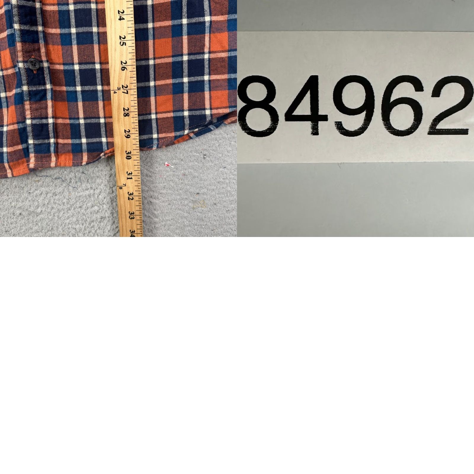 Eddie Bauer Eddie Bauer Button-Down Shirt Plaid Flannel Orange Navy White Classic Fit Mens LT Size US L / EU 52-54 / 3 - 8 Thumbnail