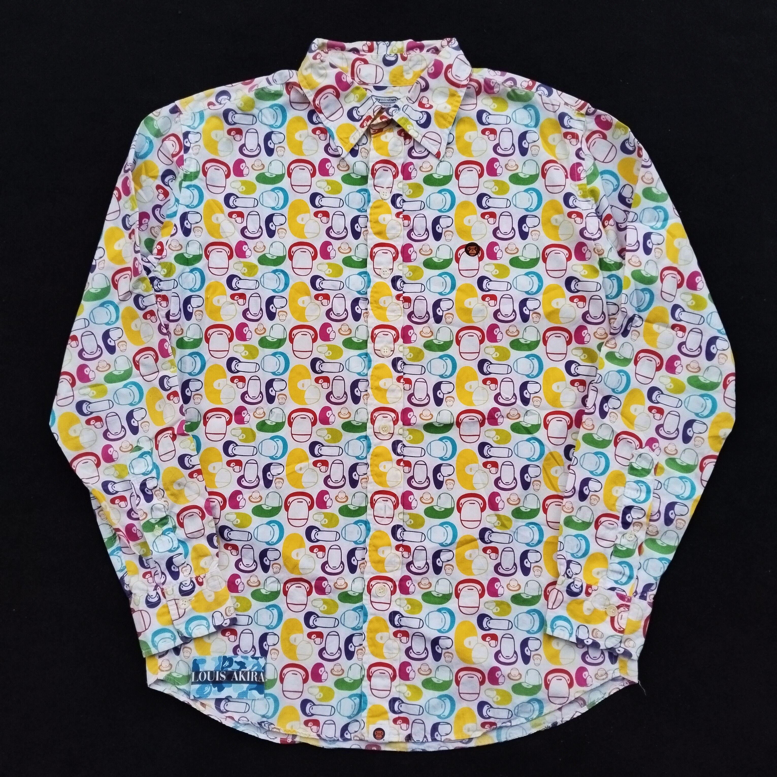 Bape 2006 Bape Baby Milo Full Print Multi Color Button Up Size US M / EU 48-50 / 2 - 1 Thumbnail