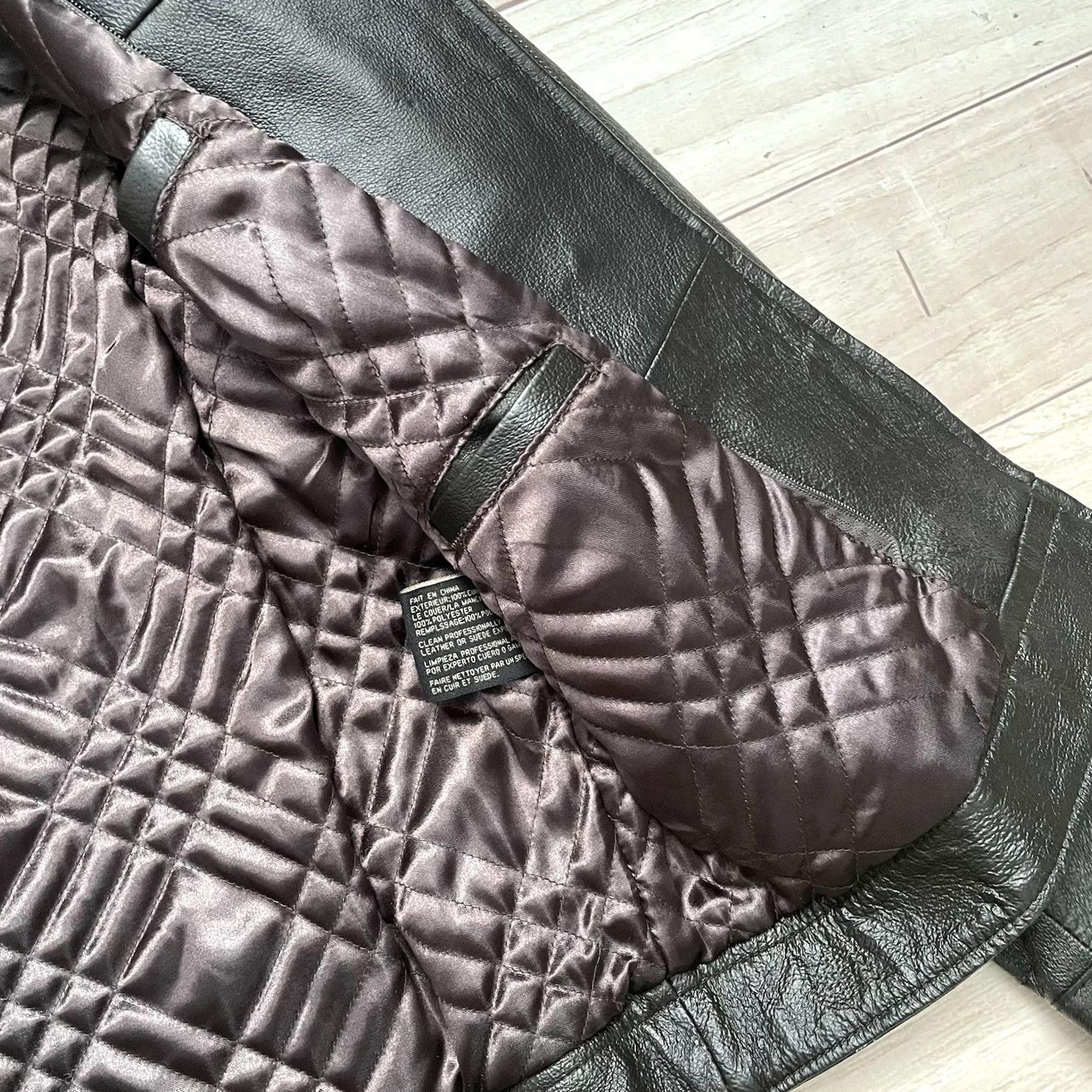 Vintage VTG Excelled Men’s Leather Jacket Full Zip Lined Biker Bomber Coat 90s Black L Men’s Jacket Size US L / EU 52-54 / 3 - 7 Thumbnail