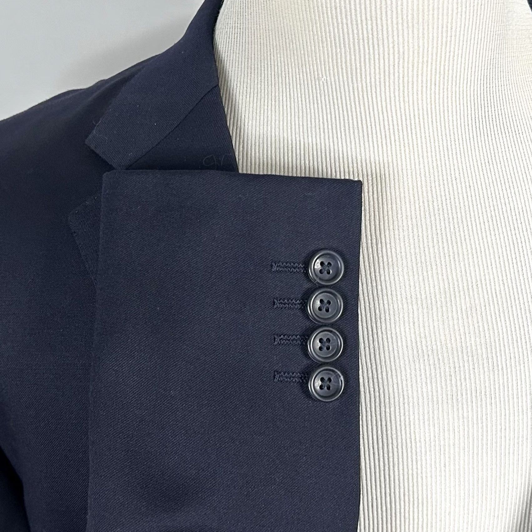 Joseph Joseph & Feiss Sport Coat 48L Wool Dark Navy Blue Two-Button Lined Vented Men Jacket JACKET coat Sport Coat Size US XS / EU 42 / 0 - 5 Thumbnail