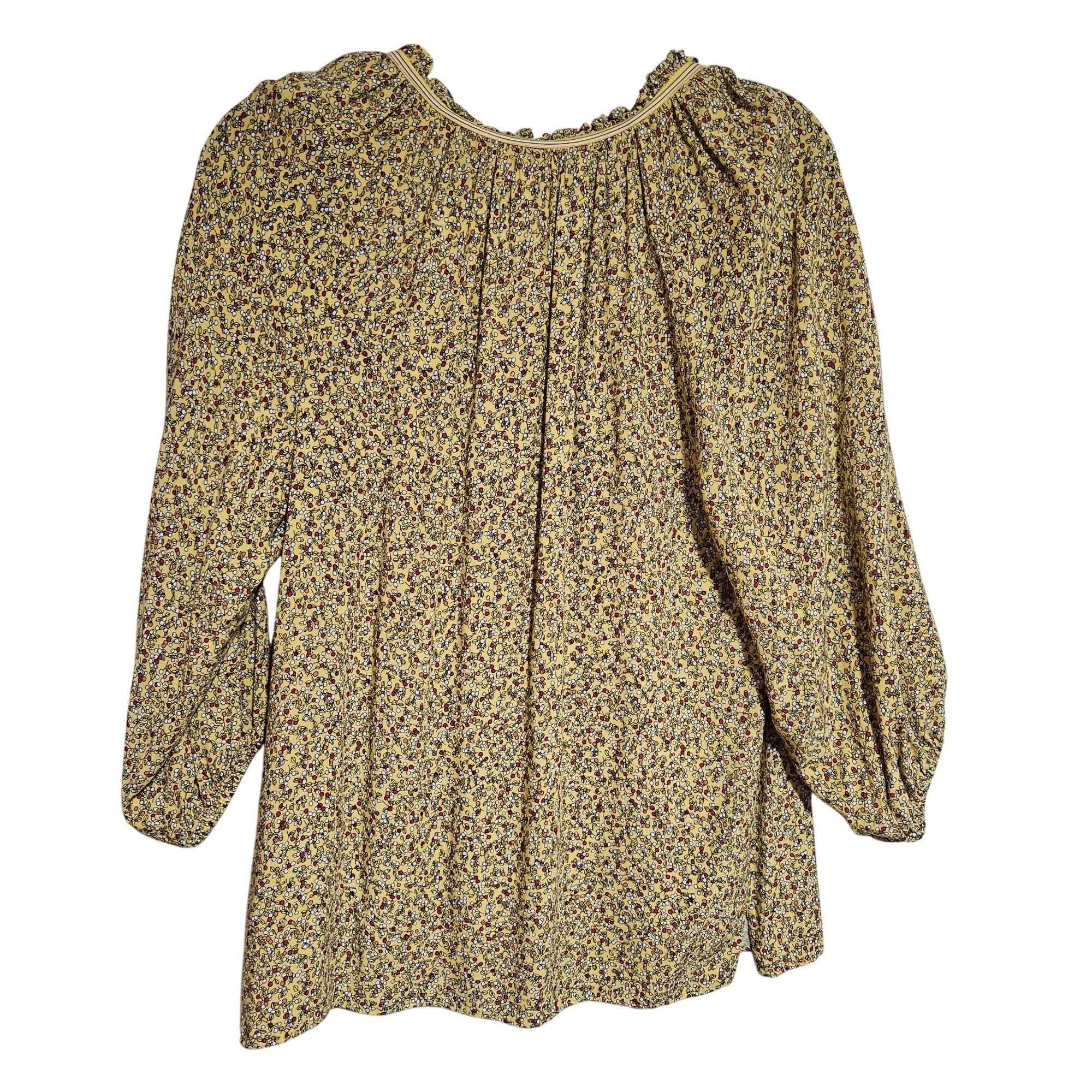 Other Max Studio Yellow Floral Peasant Blouse Small Boho Cottageco Size S / US 4 / IT 40 - 3 Thumbnail